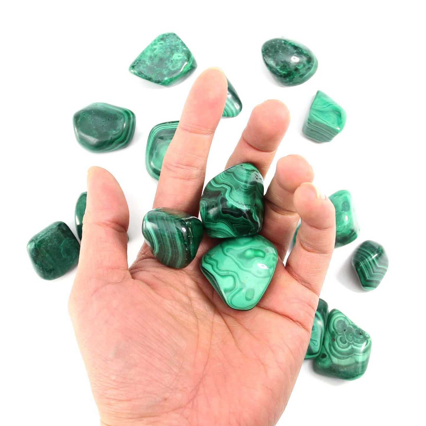 Nvzi Malachite Crystal, Malachite Stone, Crystals for Witchcraft, Crystals and Healing Stones, Chakra Stones(25-45mm)
