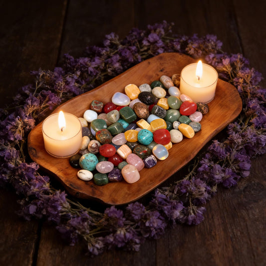2lb Warm Color Mixed Large Tumbled Crystal Stones Bulk, 1″-1.3″, Approx 65 Pcs - Natural Polished Healing Crystals for Meditation, Decoration, Collecting, Cabbing, Wire Wrapping, Wicca & Reiki