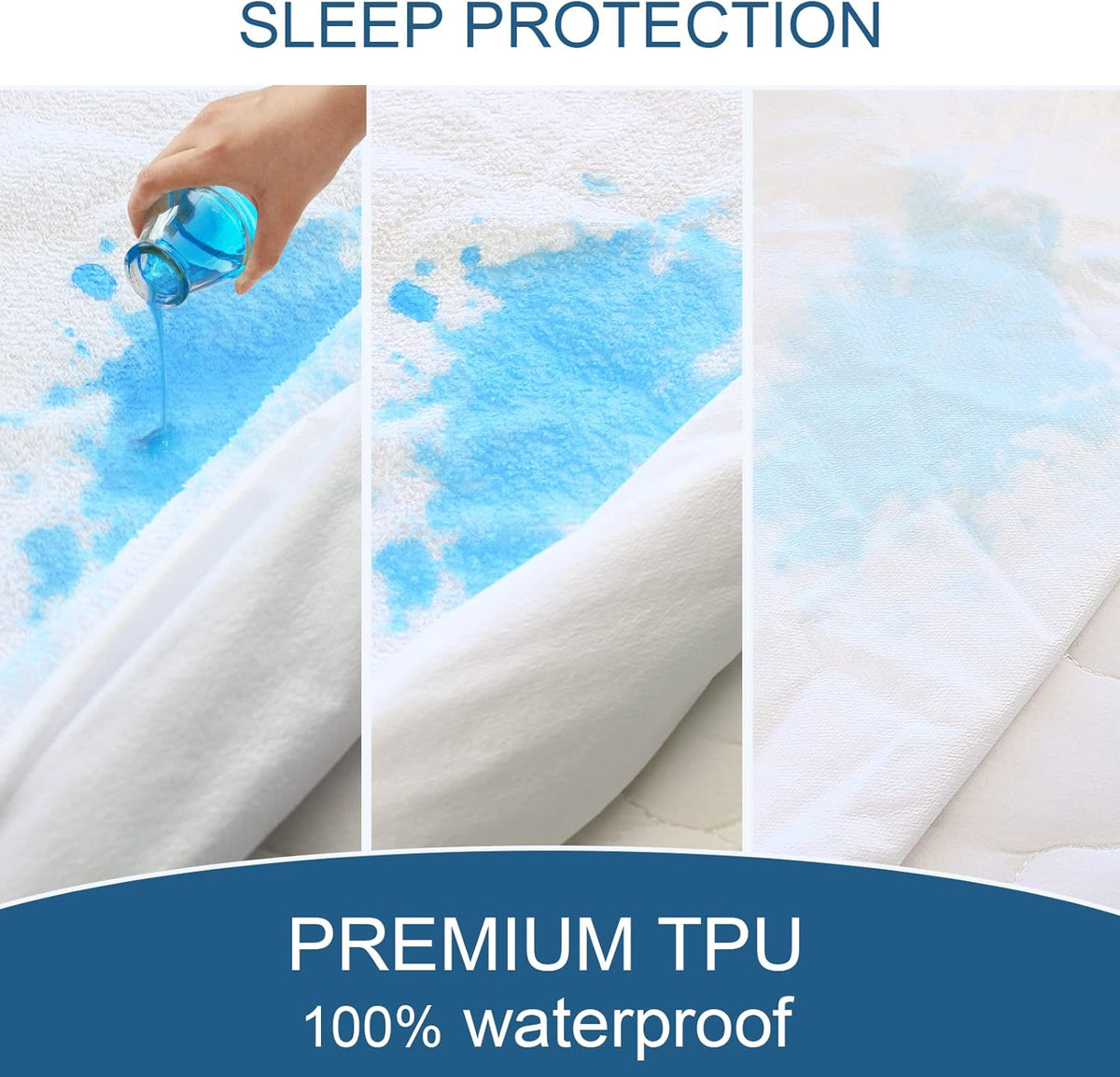 Twin Mattress Protector Waterproof Soft & Breathable Terry, Noiseless Twin Mattress Cover Fitted Sheets up -14'' Mattress Protector for Kids Bed Cover Mattress Pad Protecor Machine Wash