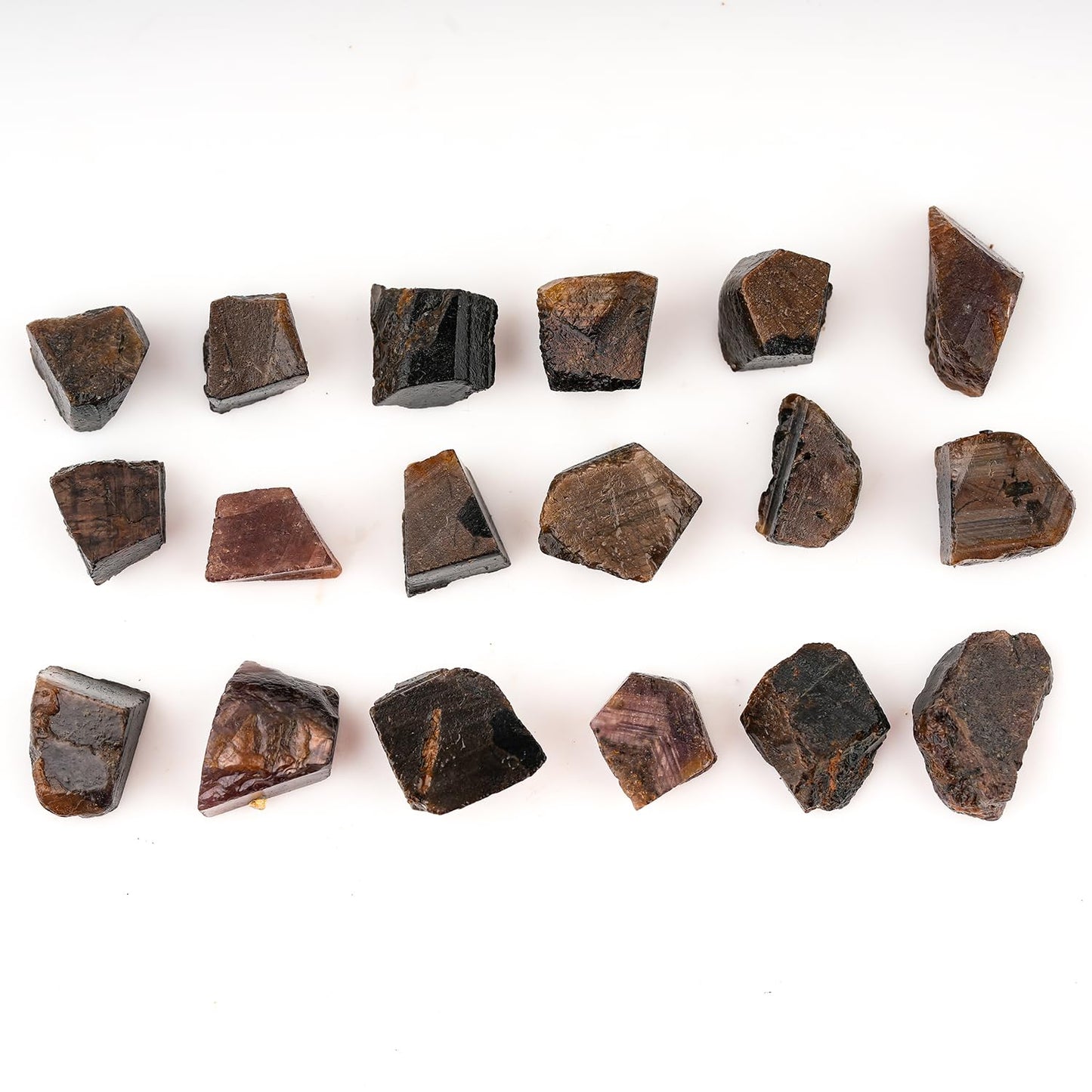 ColouredRocks 100 carats Brown Sapphire Crystals, Raw Stones, Rough Gemstones, Jewelry Making Supply, Cabbing, Polishing, Cutting, DIY, Crafts (16-18pcs) (8-12mm)