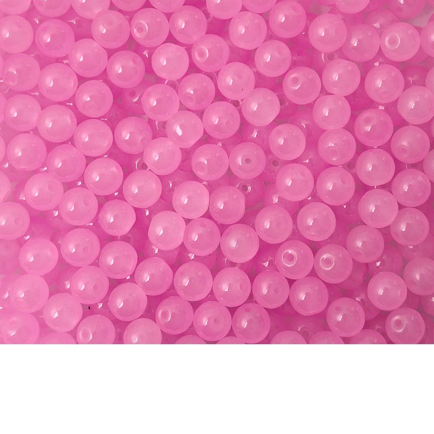 PAMIR TONG 400pcs 8mm Pink Round Glass Beads for Bracelet Pretty Smooth Loose Beads for Necklace-Earring-Jewelry Making-Home Decor and DIY Crafts & Projects