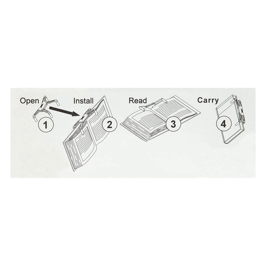 FlipKlip Portable Book Page Holder for Hands Free Reading in Bed, on The Go, on The Treadmill & Exercise Bike - Works on Hardcovers, Paperbacks, Magazines, and Comic, Art, Piano and Recipe Books