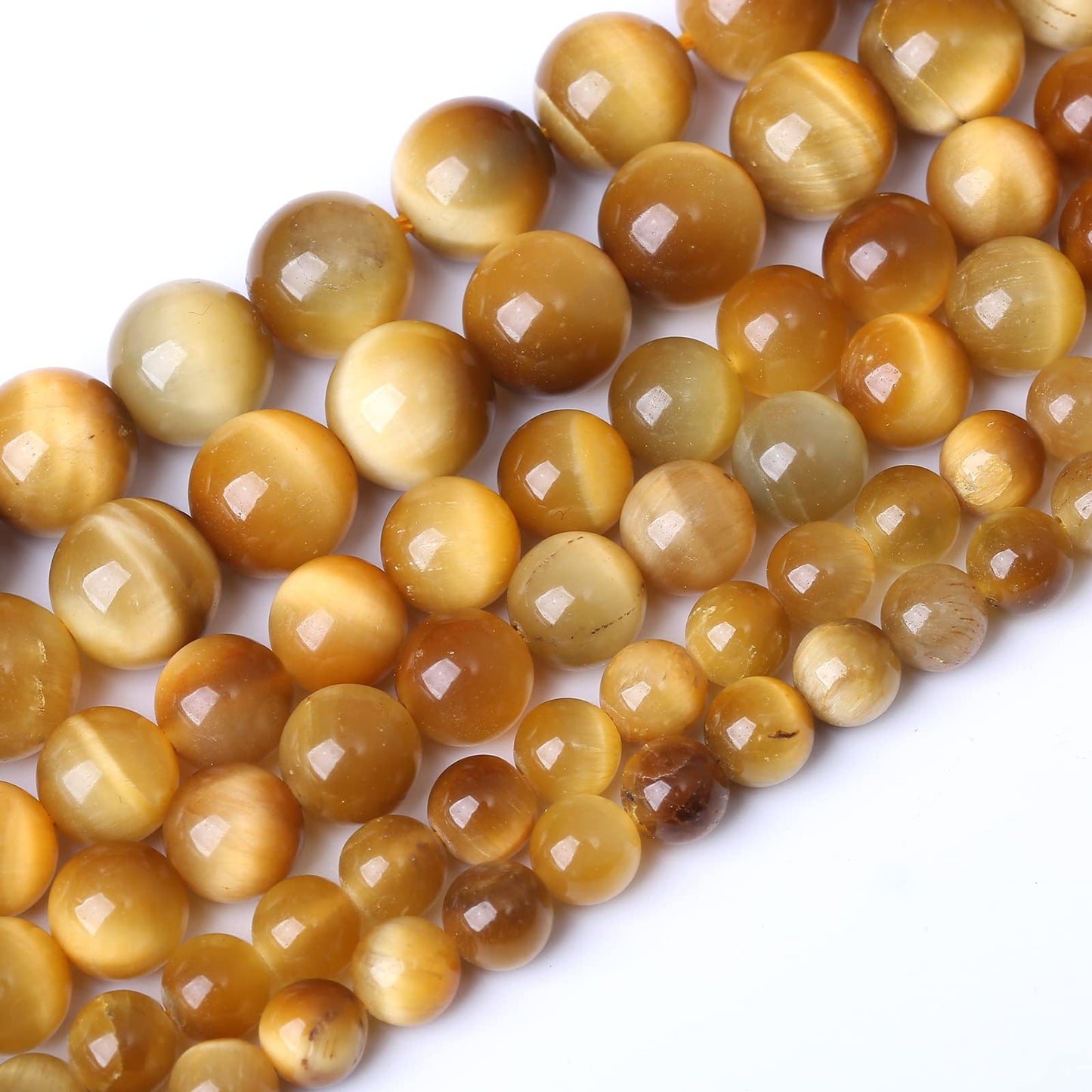 90PCS 4MM AAA Gold Tiger Eye Stone Beads Natural Gemstone Bead Crystal Healing Energy Jewelry Making DIY 15 inches