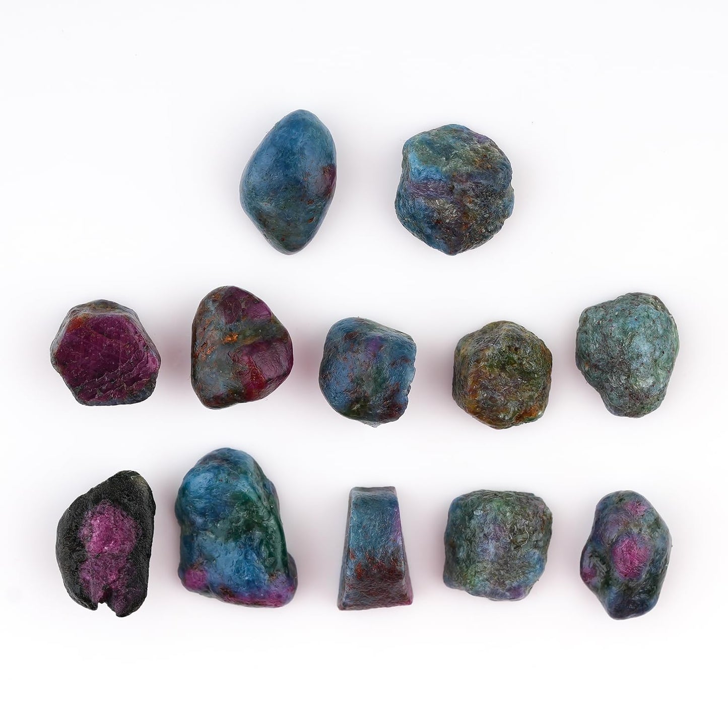 ColouredRocks (50 carats.) RUBY KYANITE Raw Crystals, Raw Stones, Rough Gemstones, Jewelry Making Supply, Cabbing, Polishing, Cutting, DIY, Crafts (12-14 pcs.) (7-10 mm.)