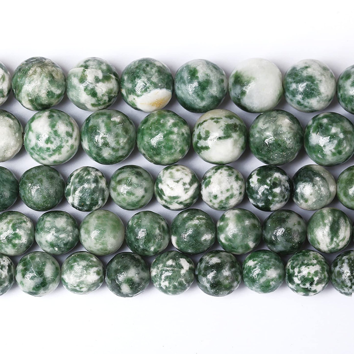 6MM 60PCS Natural Stone Verdant Jasper Loose Beads for Jewelry Making DIY Bracelet