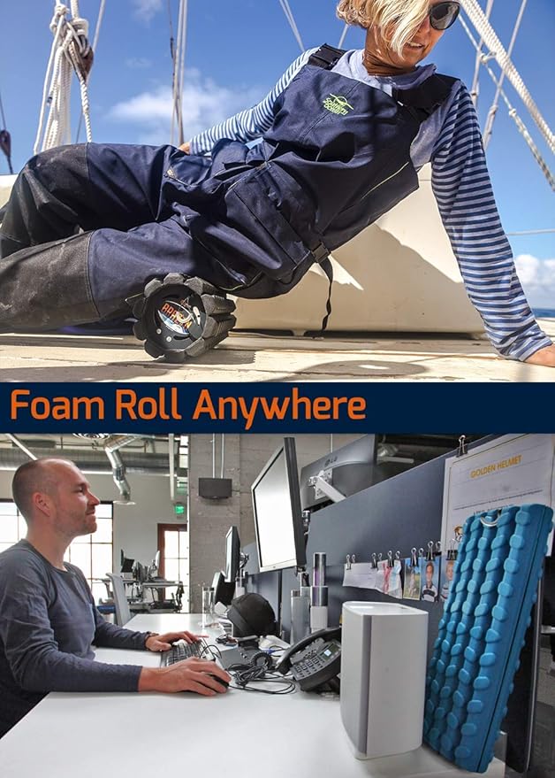 Morph Foam Roller (Alpha-Midnight) Collapsible Travel Foam Roller for Back Pain Relief, Workout Muscle Recovery, Back Massager, Deep Tissue Leg Massage, Back Cracker, Stretcher; Small, Portable