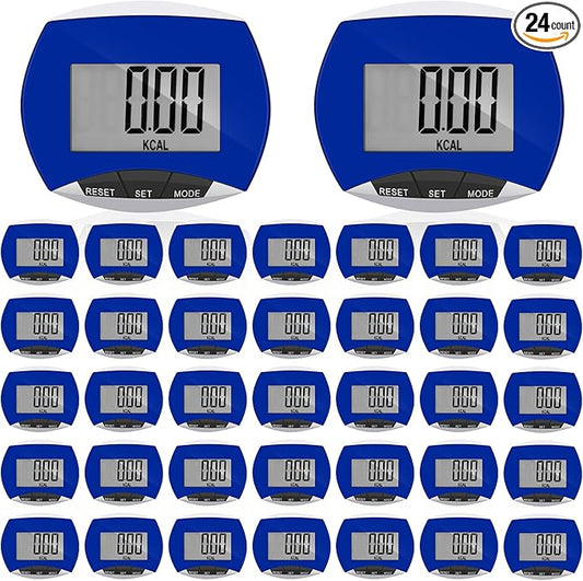 Weewooday Pedometer for Walking Steps and Miles Simple Step Counter Clip on for Walking with Digital Display Portable Tracker Pocket Pedometer Bulk for Men Women Adults Seniors