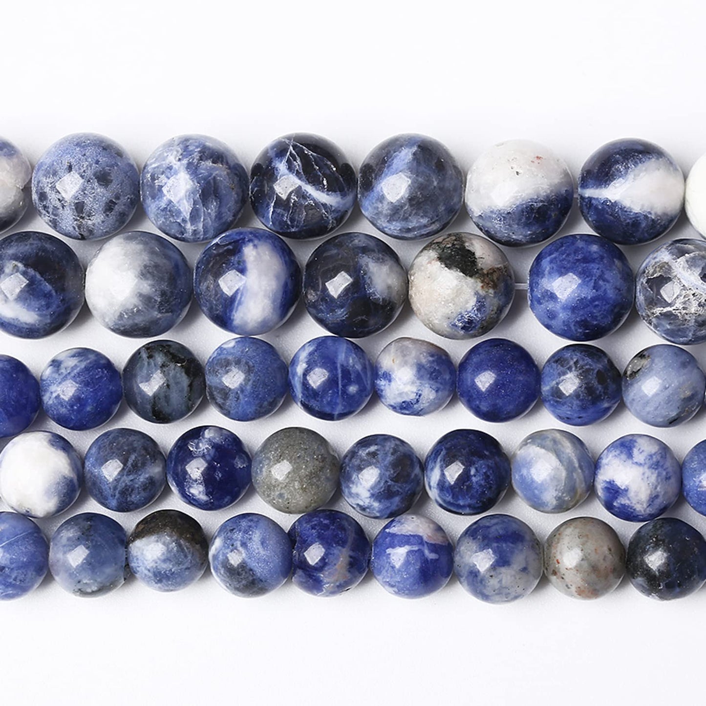 12MM 30PCS Natural Stone Blue Sodalite Round Loose Beads for Jewelry Making DIY Bracelet Necklace1 Strand