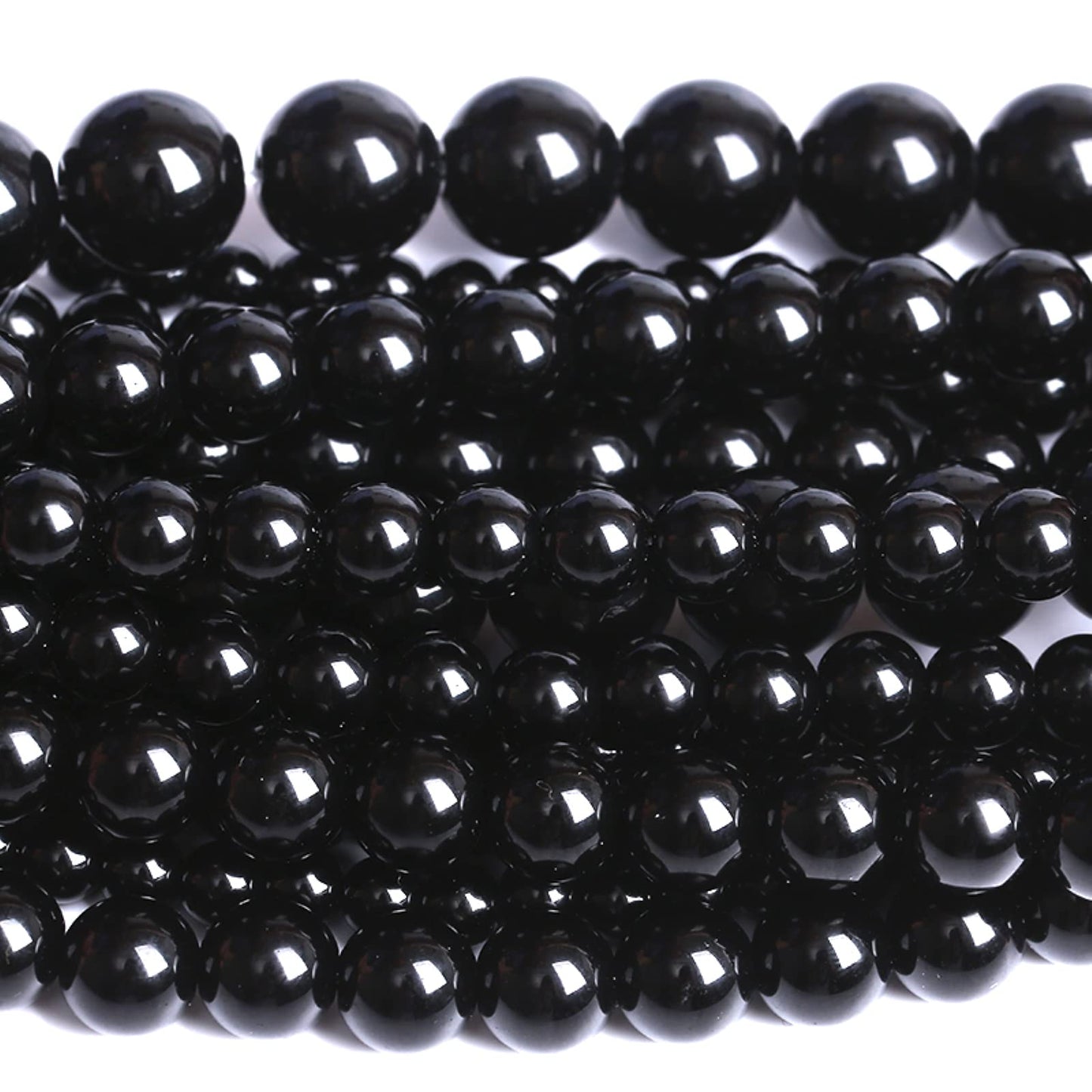 32PCS 12MM Natural Black Agate Stone Beads Round Loose Beads for welry Making DIY Bracelet Necklace Accessory 15 Inches