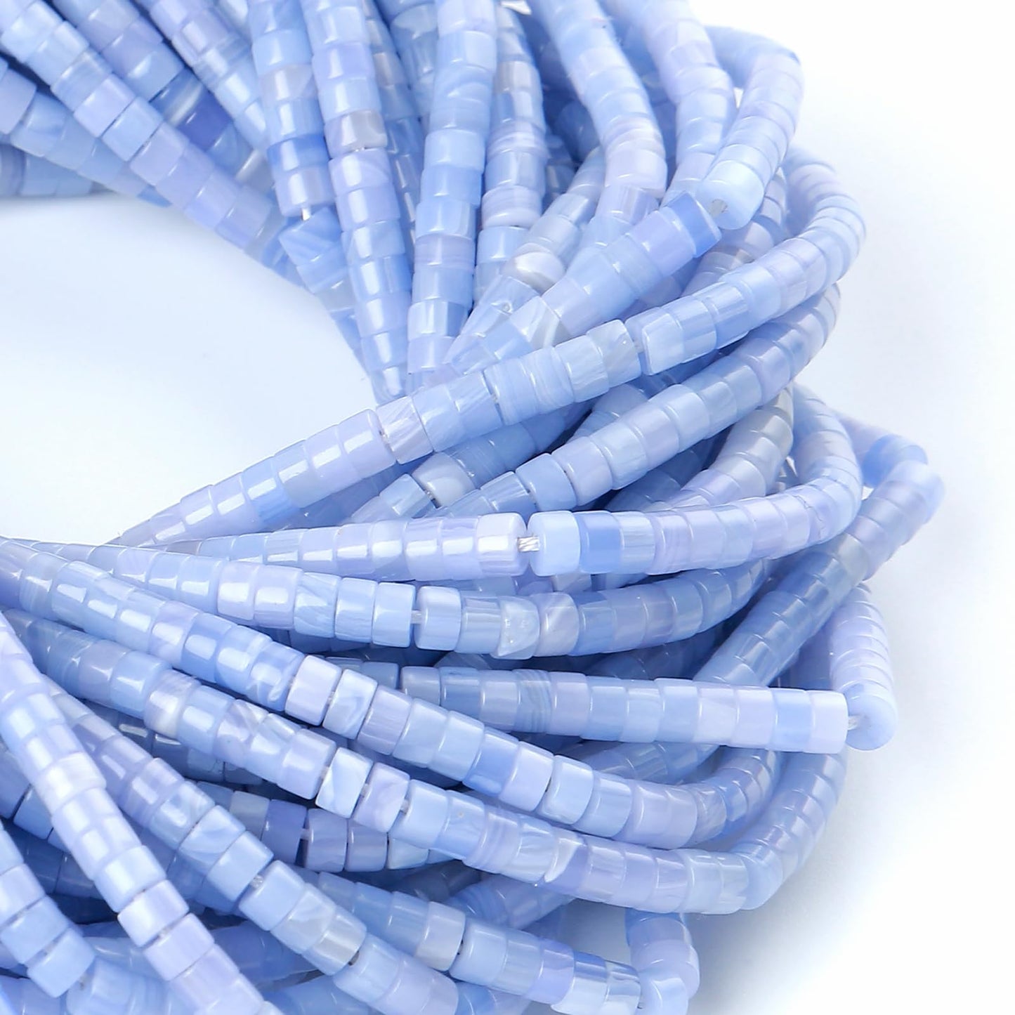 2x4MM 150PCS Purple Agate Tube Cylinder Rondelle Abacus Disk Spacer Loose Beads for Jewelry Making