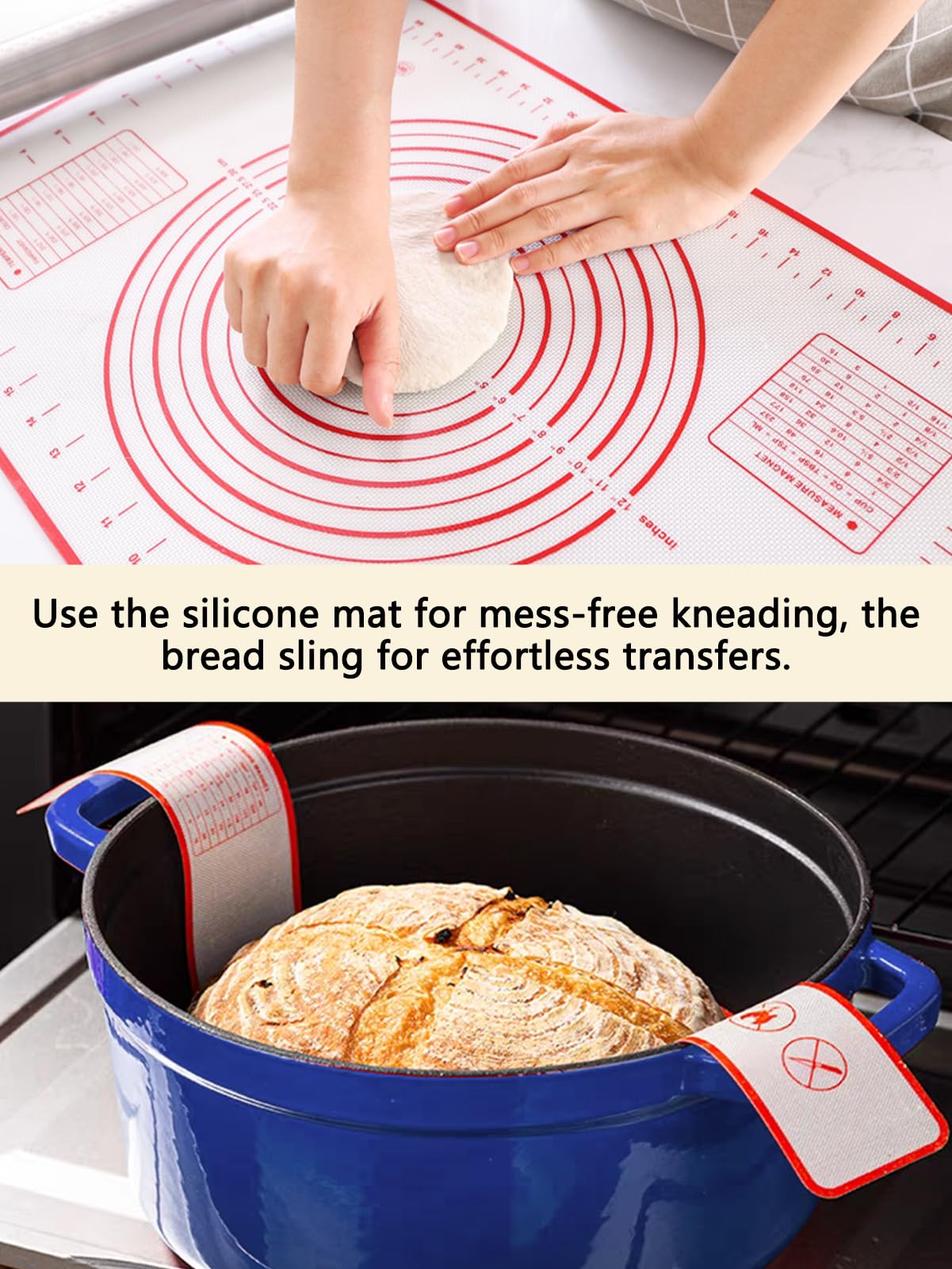 Sourdough Bread Baking Kit - Breads Making Tools - Complete Sourdough Starter Kit with Proofing Baskets, Jar, Dough Whisk, Pastry Mat, Bread Knife & Tools - Gifts for Bakers Women & Moms