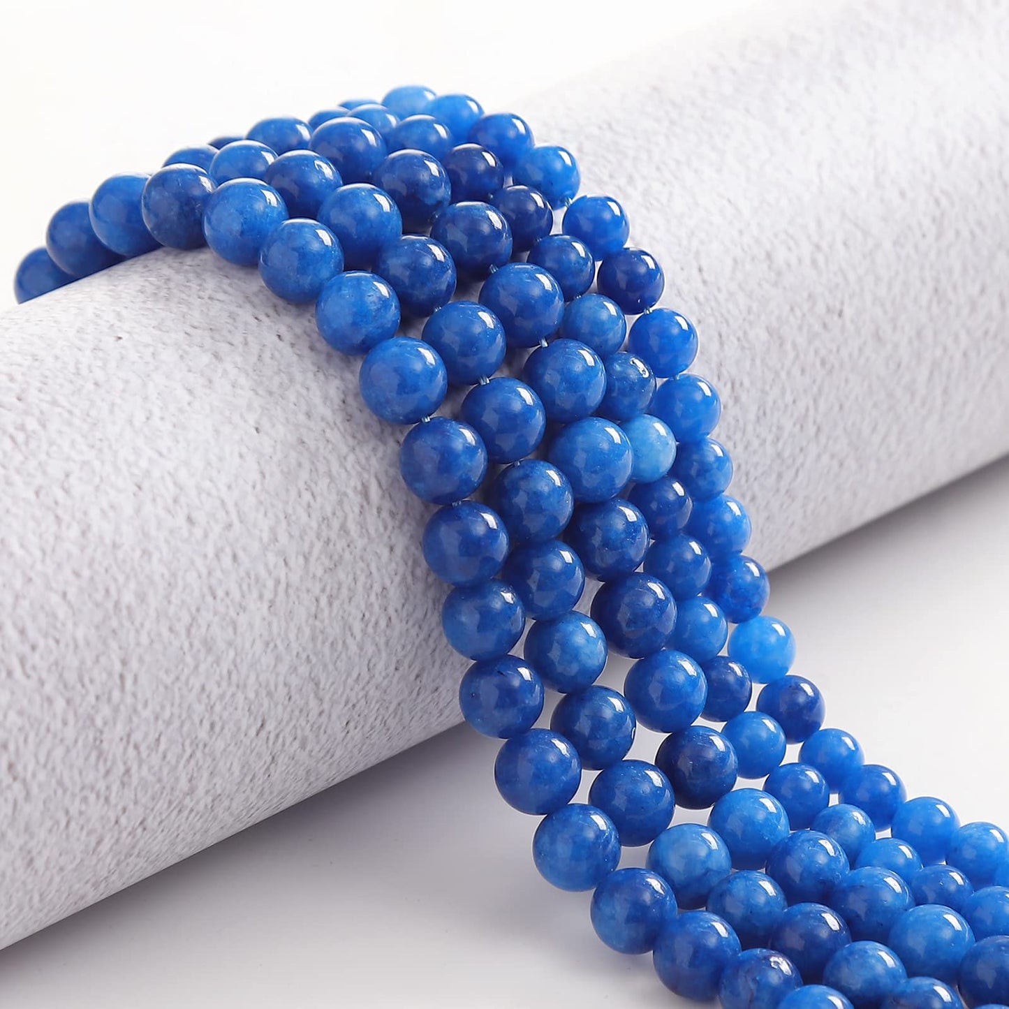 35pcs 10mm Natural Stone Beads Kyanite Beads Energy Crystal Healing Power Gemstone for Jewelry Making, DIY Bracelet Necklace