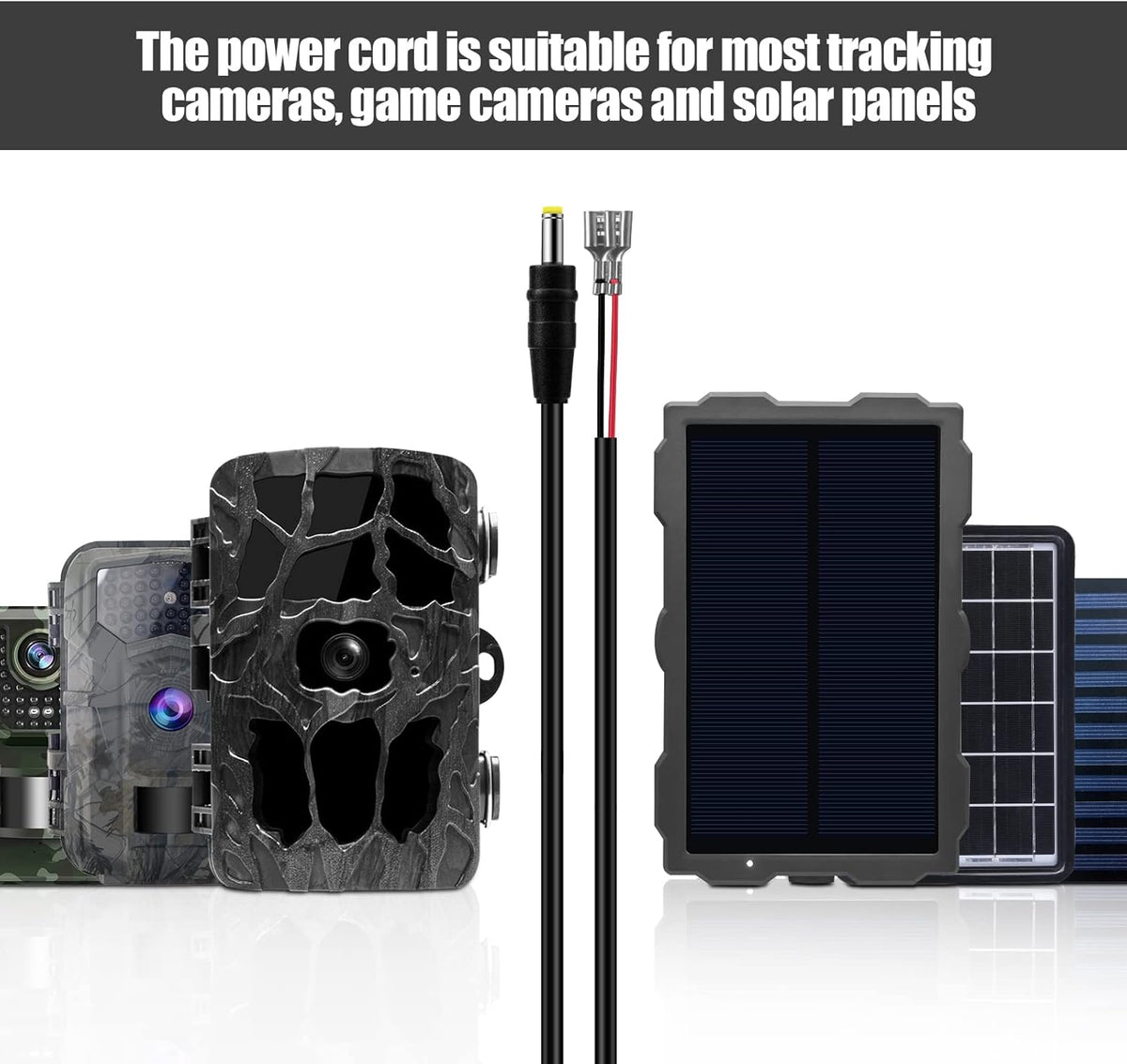Yoizyfree 4.0x1.7mm 4.0x1.7mm Trail Camera Power Cord, DC External Power Cable Compatible with Tactacam Reveal X, XB