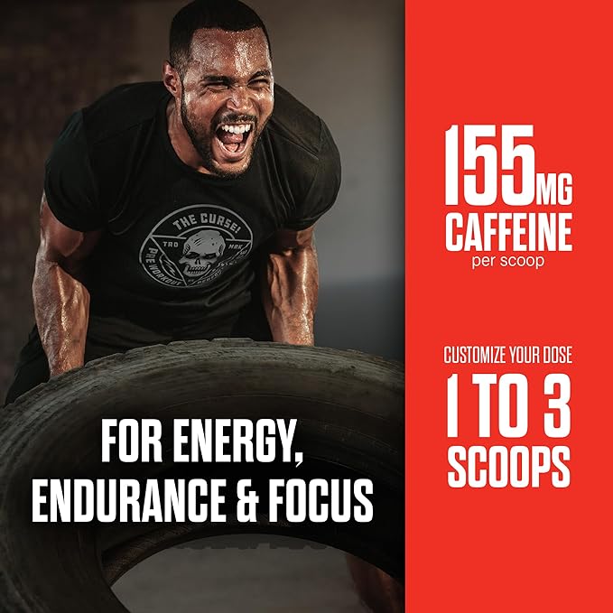 JNX SPORTS The Curse! Pre Workout Powder for Men & Women, Caffeine, Beta-Alanine, Creatine, L-Citrulline, 50 Servings, Peach Rings Flavor ??Boost Energy, Strength & Focus