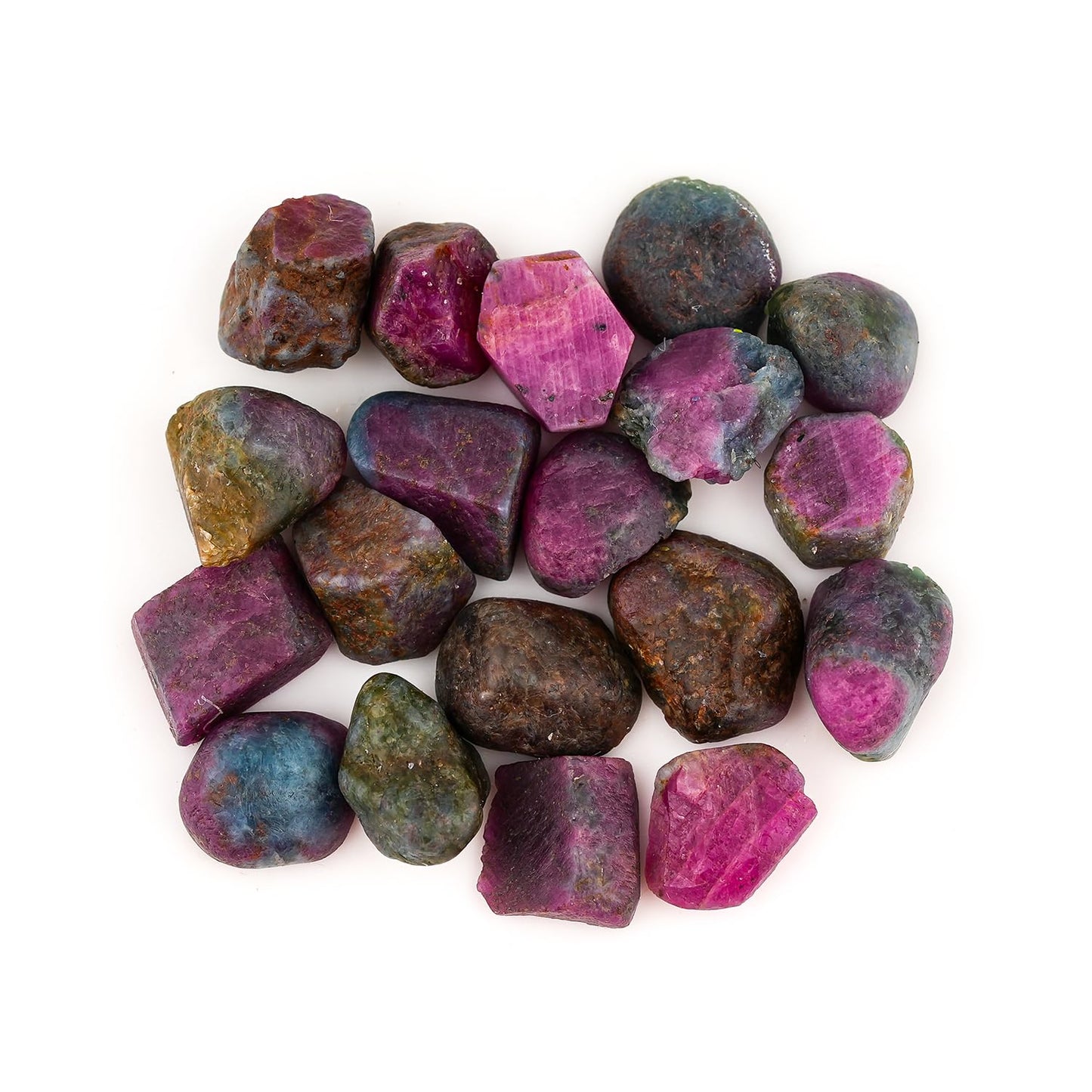 ColouredRocks 50 carats Ruby Kyanite Crystals, Raw Stones, Rough Gemstones, Jewelry Making Supply, Cabbing, Polishing, Cutting, DIY, Crafts (16-18pcs) (5-10mm)