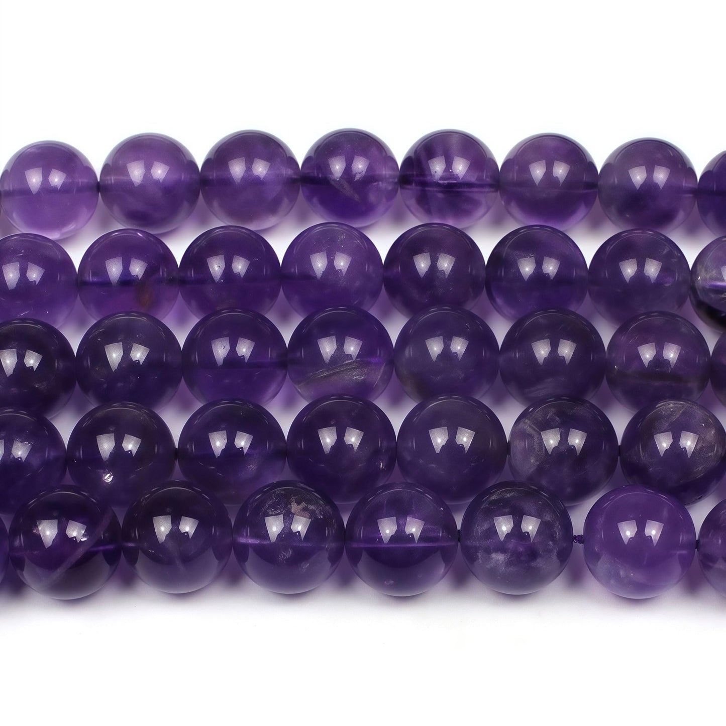 MJDCB 5A Natural South Africa Amethyst Gemstone Round Stone Beads for Jewelry Making DIY Bracelet Necklace (8mm)