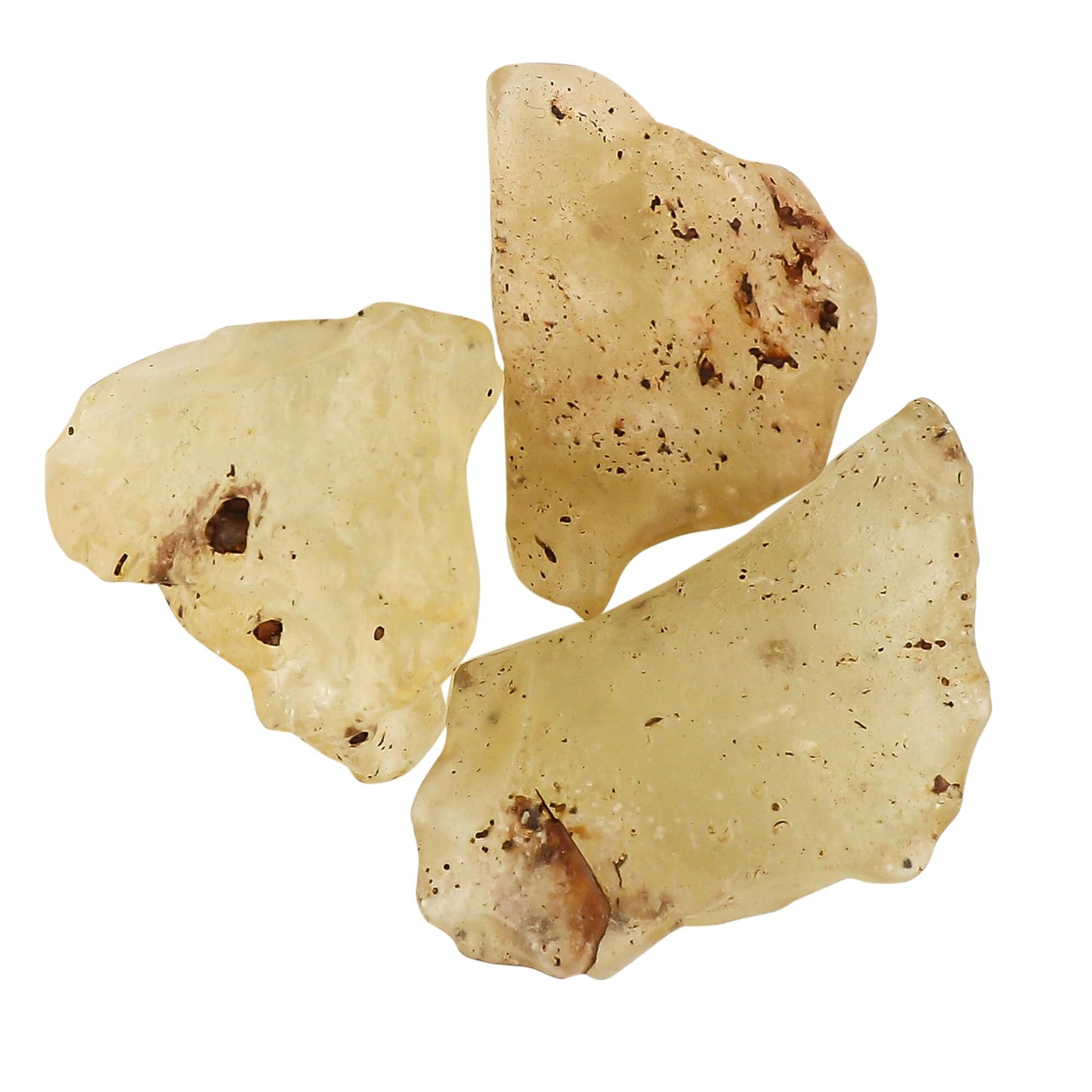 ColouredRocks Libyan Desert Glass (55cts) (3pcs) (18-25mm) Raw Golden Tektite Crystals, Loose Gemstone, Wholesale Rough, Jewelry Making Supply, Chakra Healing Stones, DIY Craft, Gem Collection