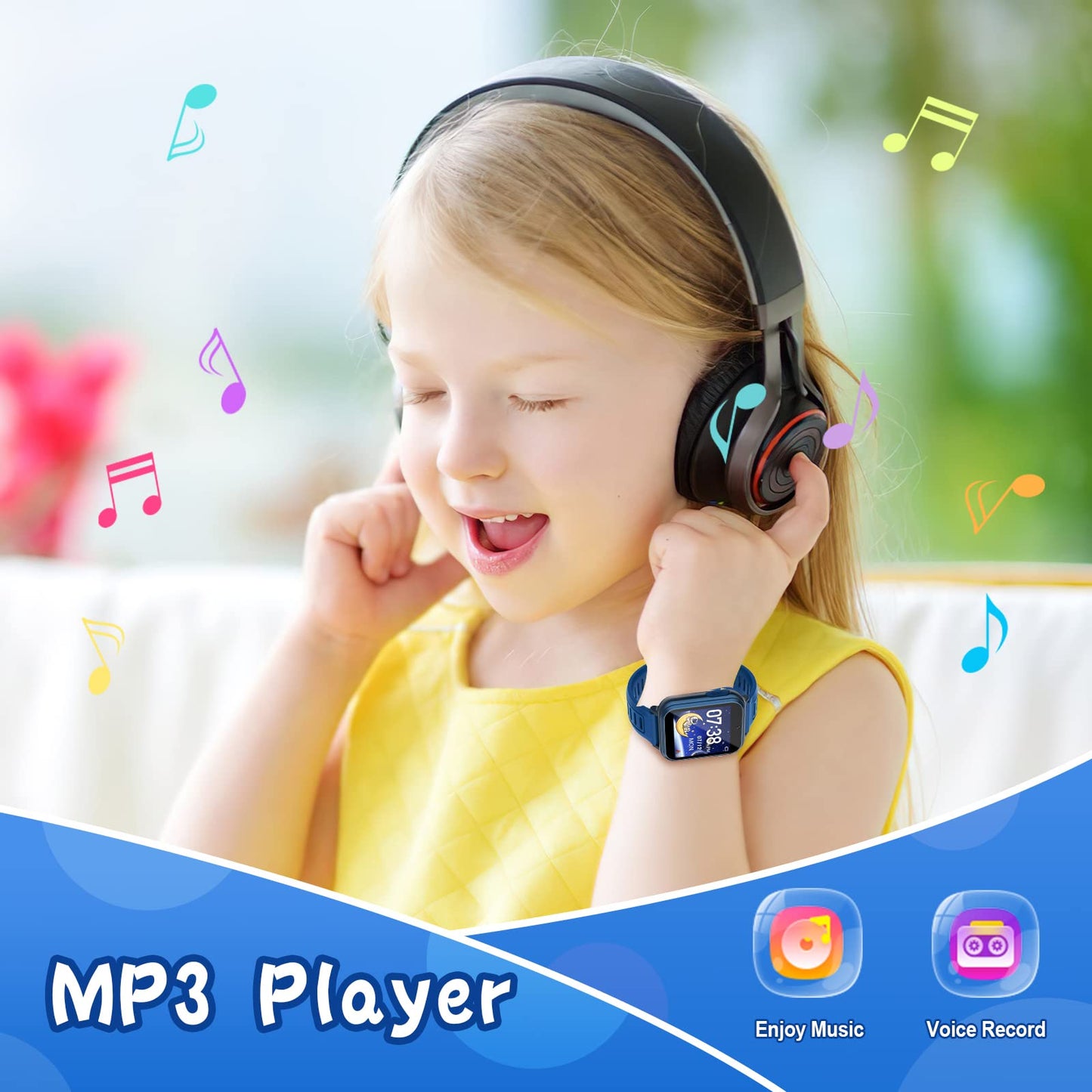 Sedzofan Smart Watch for Kids with 24 Puzzle Games HD Touch Screen Camera Video Music Player Pedometer Alarm Clock Flashlight 12/24 hr Kids Watches Gift for 4-12 Year Old Boys Girls Toys for Kid