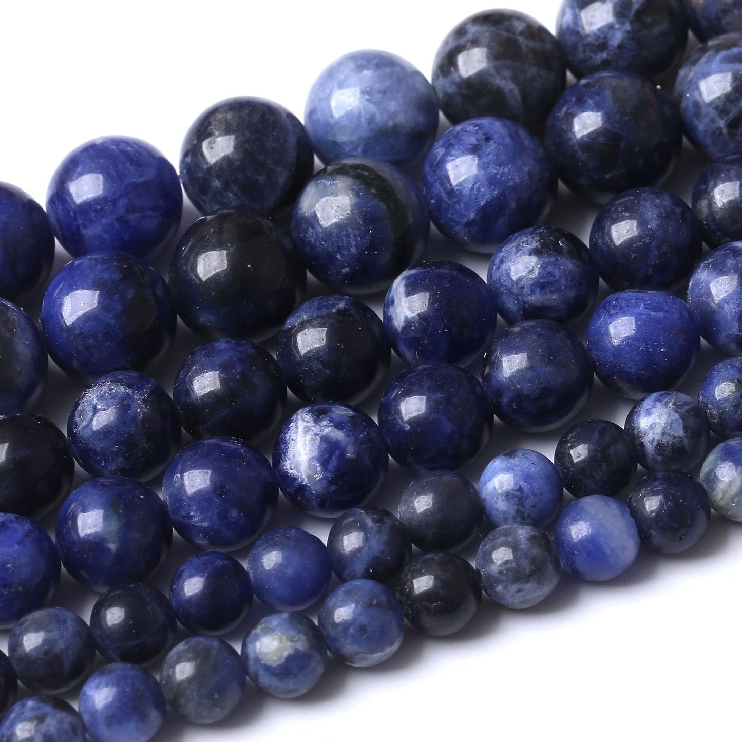 90PCS 4MM Natural Bule Sodalite Stone Beads Energy Healing Beads for DIY Jewelry Bracelet Necklace Making for Jewelry Making15Inch