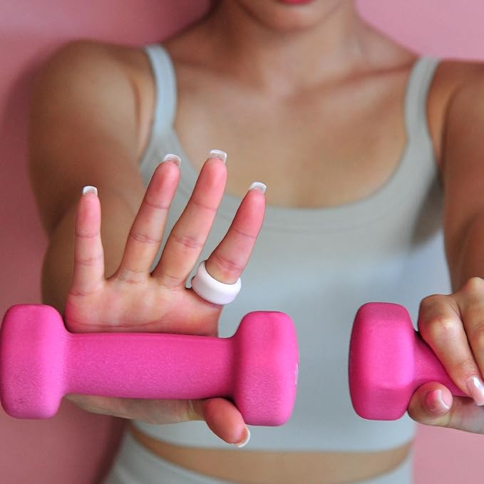 Rinfit Smart Ring Protector - Silicone Ring Enhancer for Active Lifestyle and Gym - StyleFit U.S. Design Patent - Pink, Size 6