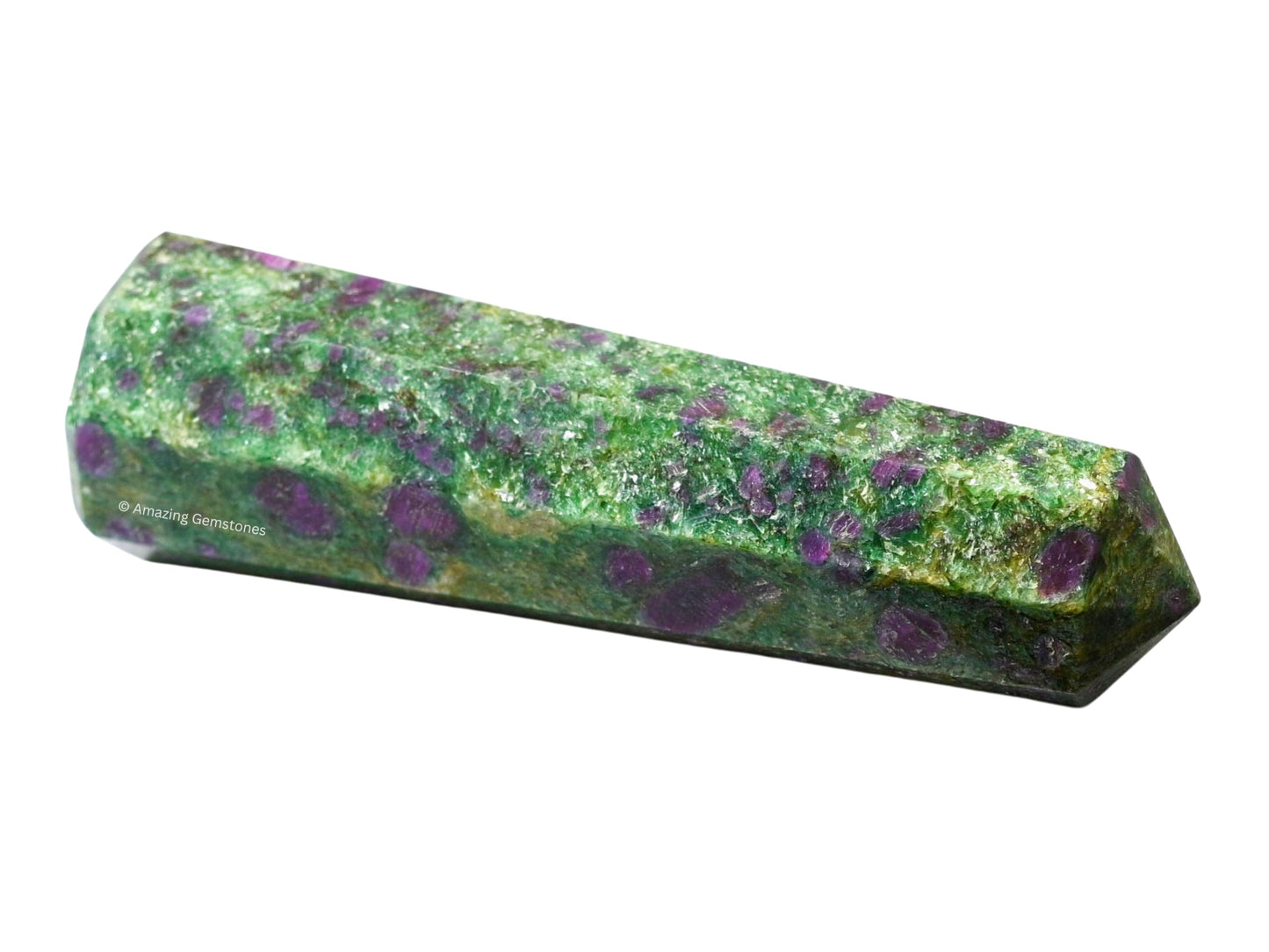 Amazing Gemstone Ruby Fuchsite Crystal Towers - Natural Healing Crystal Point Obelisk for Reiki Healing and Crystal Grid (3" to 4" INCH)