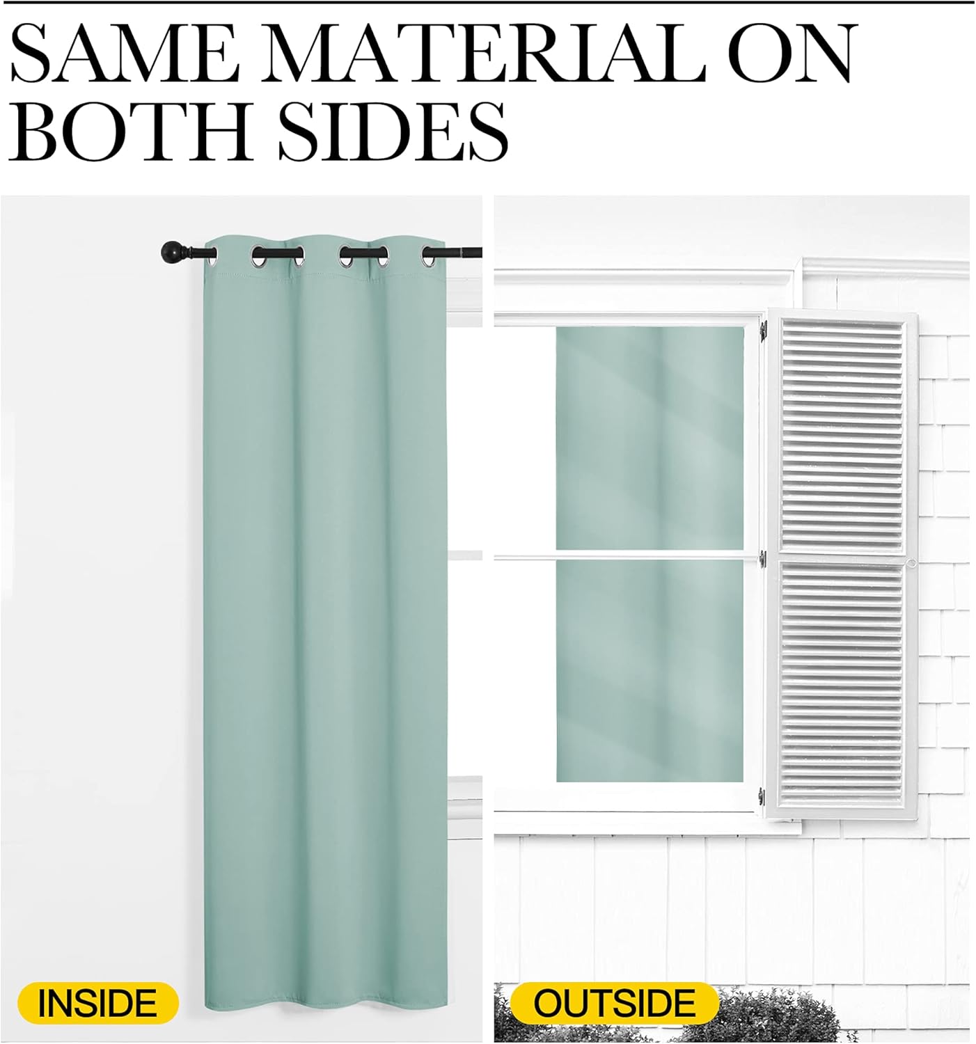 NICETOWN Thermal Insulated Blackout Curtains - Aqua Blue Room Darkening Drapes, Set of 2, 29x40 Inches