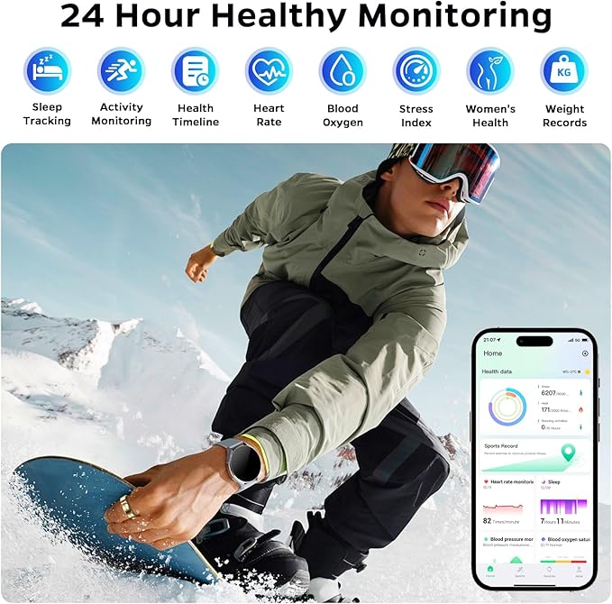 Ultra-Thin Smart Ring for Women Men,Sleep Tracker Ring with Heart Rate, Waterproof Fitness Ring for Activity Monitoring/Steps/Calories,No Subscription Fee,for iSO & Android (Glod,10#)
