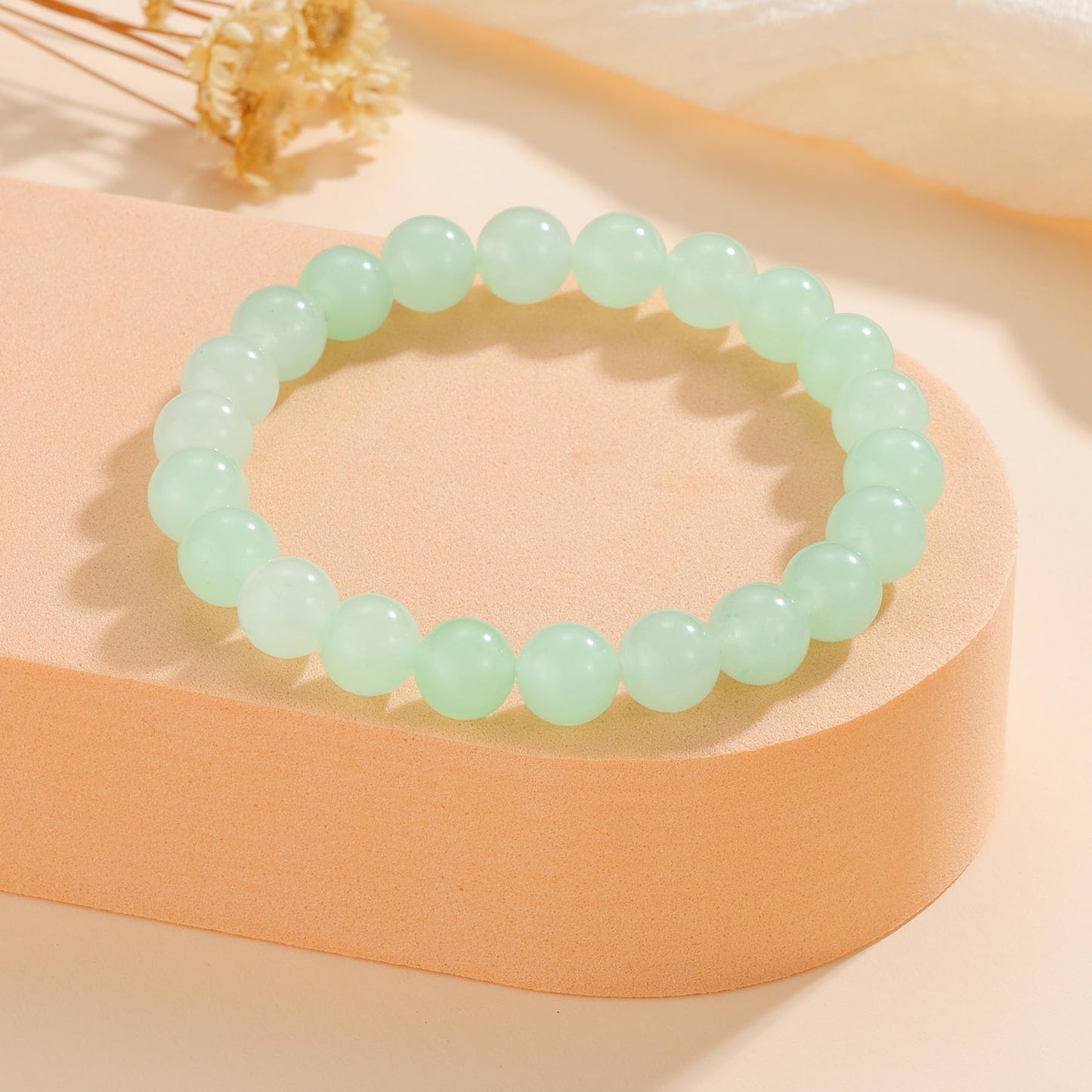 Udolfly Womens Crystal Beaded Bracelets for Women Men Protective Energy Bracelet Natural Gemstone Bead Bracelet 4mm Aventurine