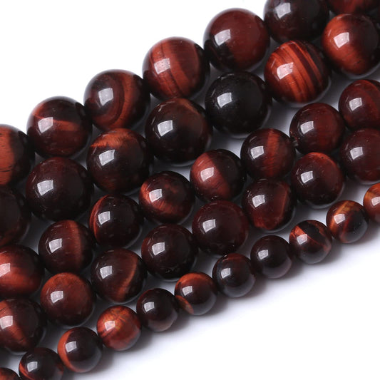 60PCS 6MM AAA Rose Red Tiger Eye Stone Beads Natural Gemstone Bead Crystal Healing Energy Jewelry Making DIY 15 inches