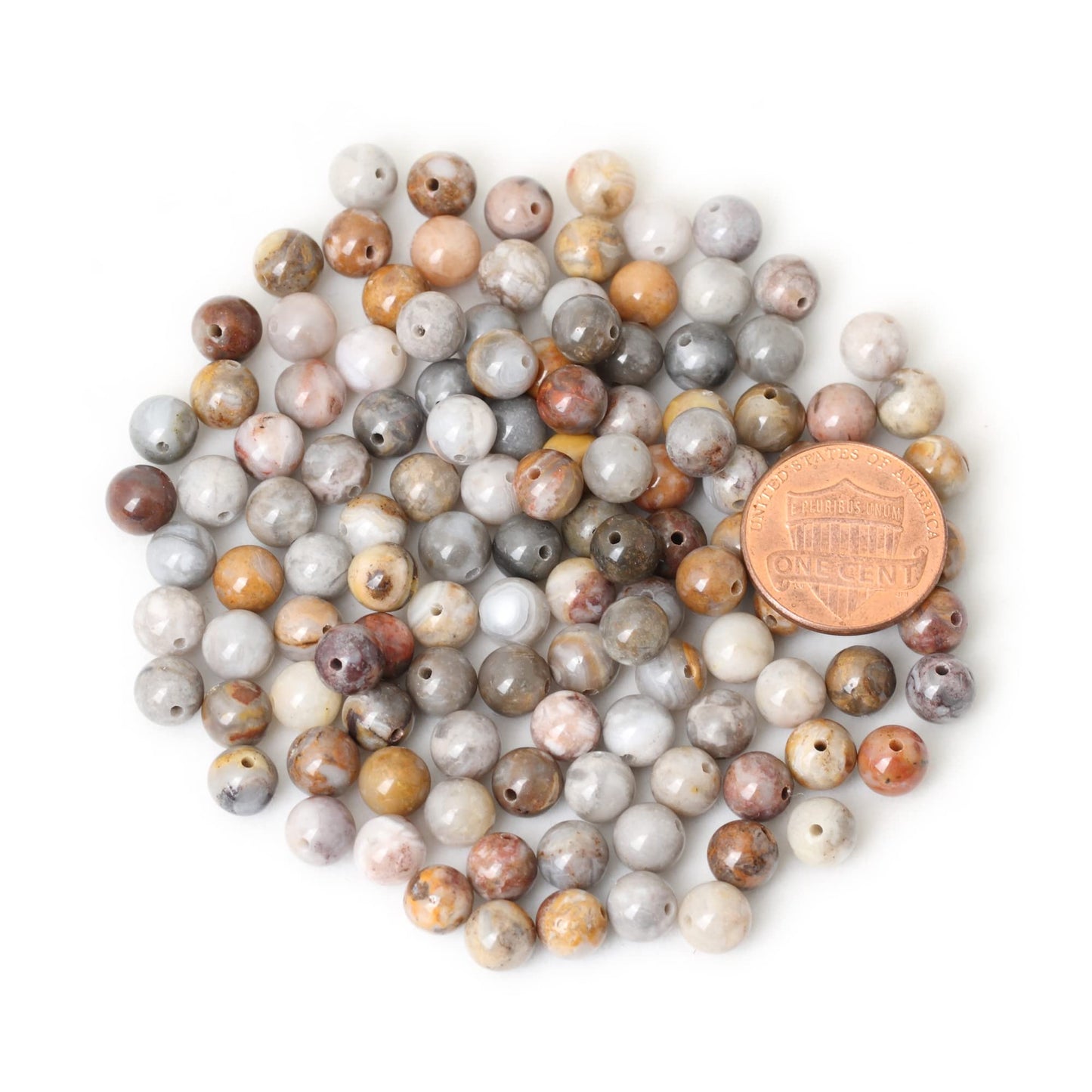 CHEAVIAN 60PCS 6mm Natural Gobi Agate Stone Gemstone Round Loose Beads for Jewelry Making Suppliese 1 Strand 15"