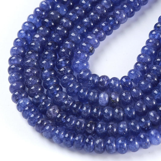 5x8MM 72PCS Blue Purple Chalcedony Tube Rondelle Abacus Disk Spacer Loose Beads for Jewelry Making Bracelet DIY Accessories