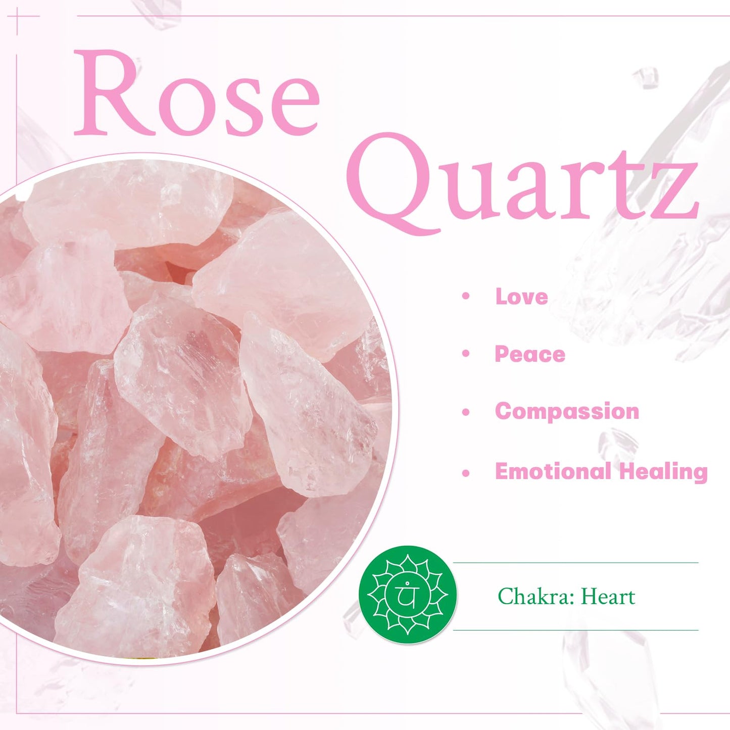 mookaitedecor 7 PCS Rose Quartz Crystal Polyhedral DND Dice Set, Polished Tumbled Stones Dices for RPG MTG Table Games Home Decoration