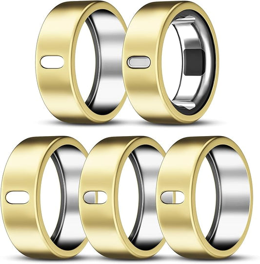 5 Pack Cover Compatible with Oura Ring Gen 4/Oura Ring Gen 3 Horizon/Heritage, Surport Charging with Cover on, Anti-Scratch TPU Protector for Oura Rings Accessories Women Men (Size 9)