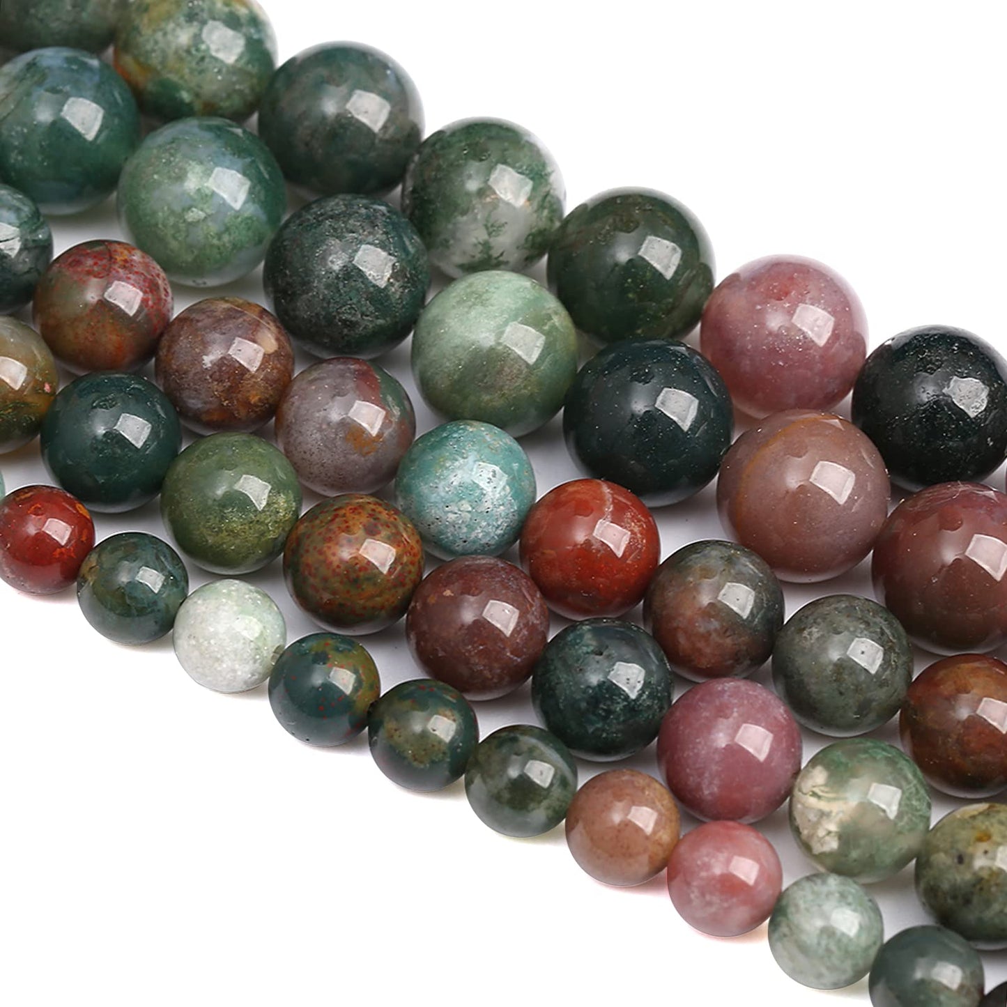 8MM 45PCS Natural Stone India Agate Loose Beads for Jewelry Making DIY Bracelet