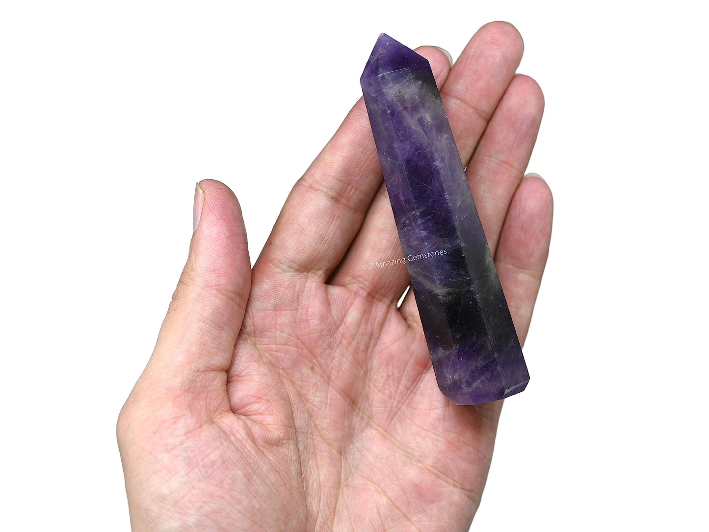 Amazing Gemstone Amethyst Crystal Towers ~ Natural Healing Crystal Point Obelisk for Reiki Healing and Crystal Grid (3" to 4" INCH)