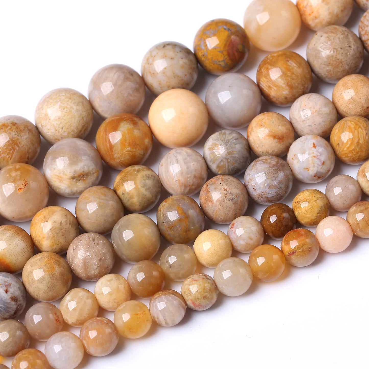 90PCS 4MM Coral Jade Stone Beads Natural Gemstone Bead Crystal Healing Energy Jewelry Making DIY 19 inches