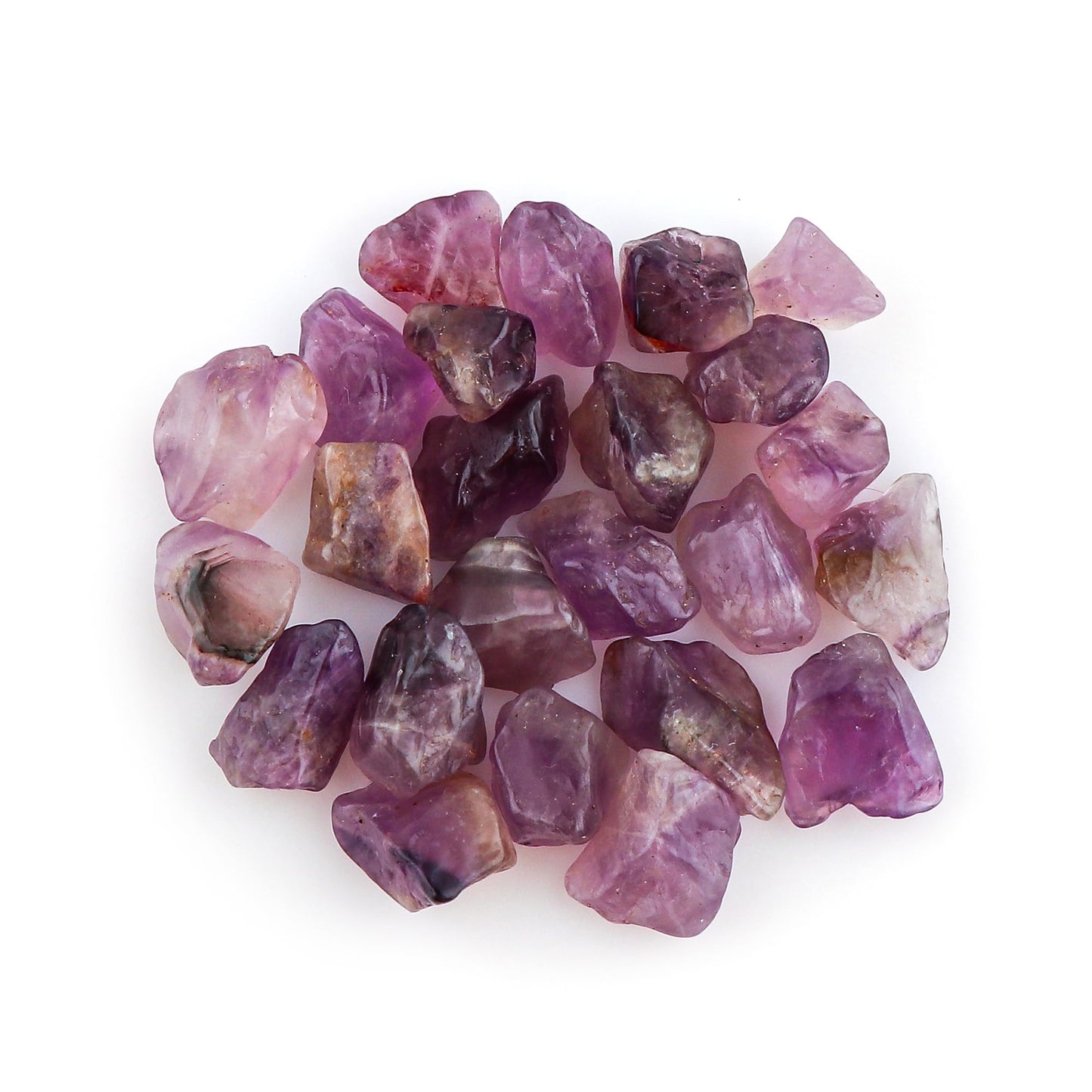 CRYSTALIS 100cts Natural Trapiche-Amethyst Polished Raw Crystals, Loose Gemstone Wholesale Bulk Rough Jewelry Making Supply, Chakra And Healing Raw Stones, Wire Wrapping, DIY, Tumbling, Gem Collection