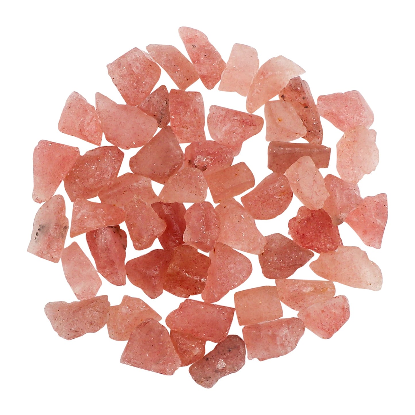 CRYSTALINES 100cts Wholesale Natural Raw Strawberry Quartz Gemstone, Untreated Rough Stones, Bulk Loose Supplies, Jewelry Making, DIY Crafts, Healing Crystals, Gem Collection, 25-27pcs