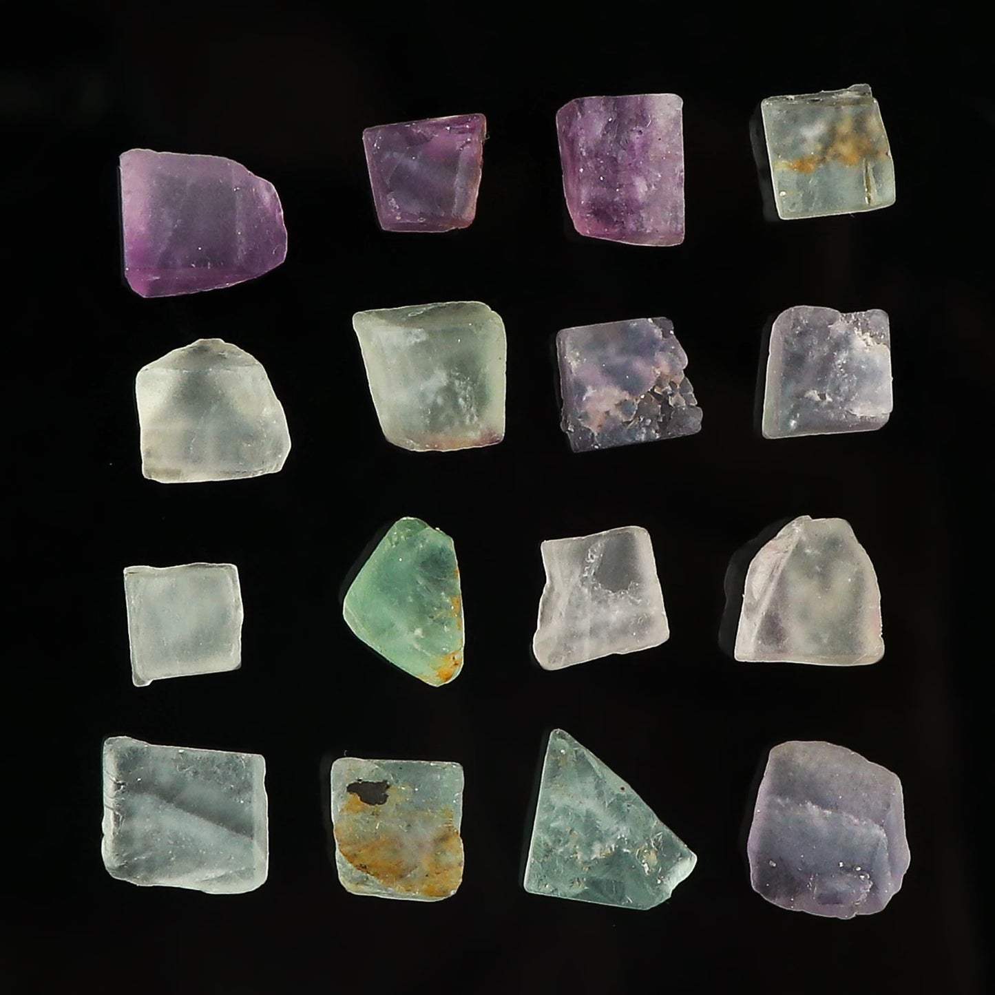 CRYSTALINES 100CT, Wholesale Natural Raw Multi Fluorite Gemstone, Untreated Rough Stone, Bulk Loose Supplies-Jewelry Making, DIY Crafts, Chakra Healing Crystals, Birthstone, Gem Collection, 30-35pcs