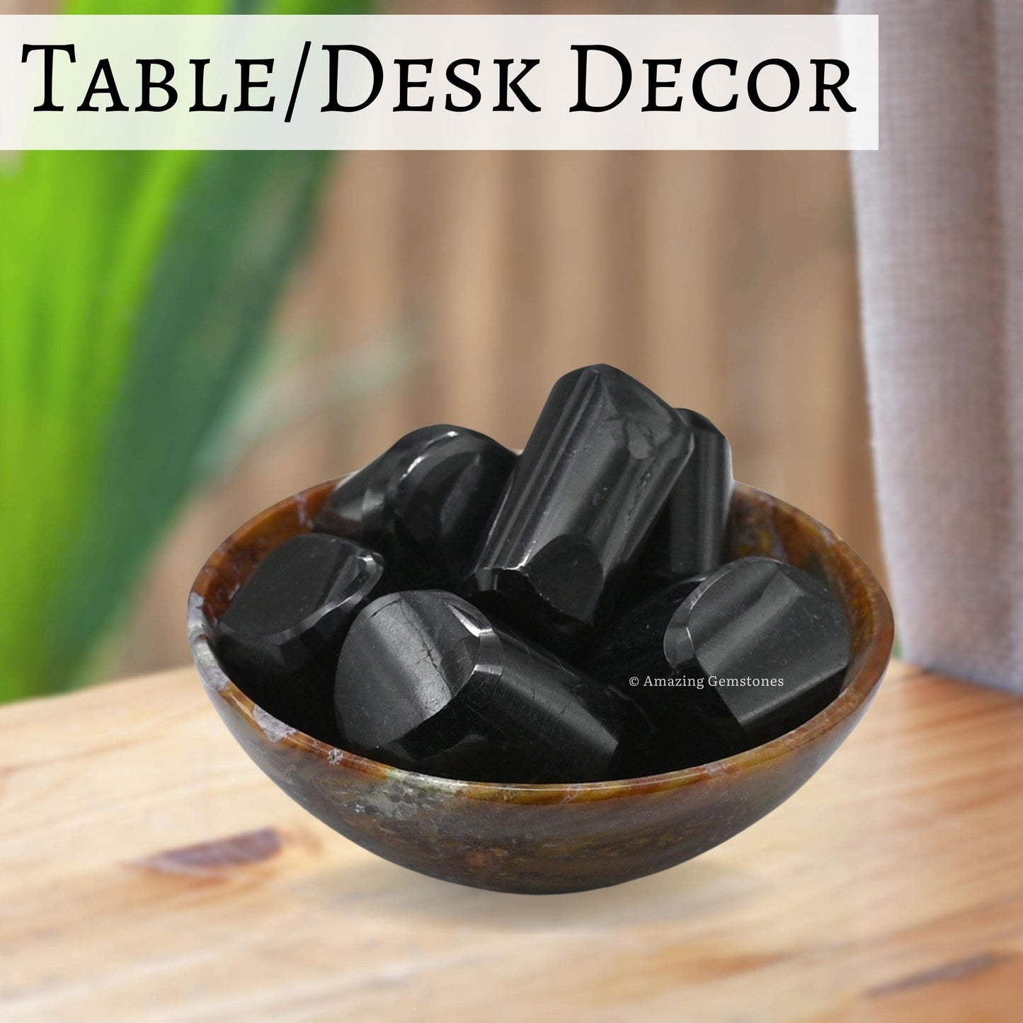 Amazing Gemstone Black Tourmaline Crystals and Healing Stones Tumbled - 1 oz, Healing Stones for Energy Balance, Stress Relief - Premium Polished Gems Rocks for Meditation and Wellness