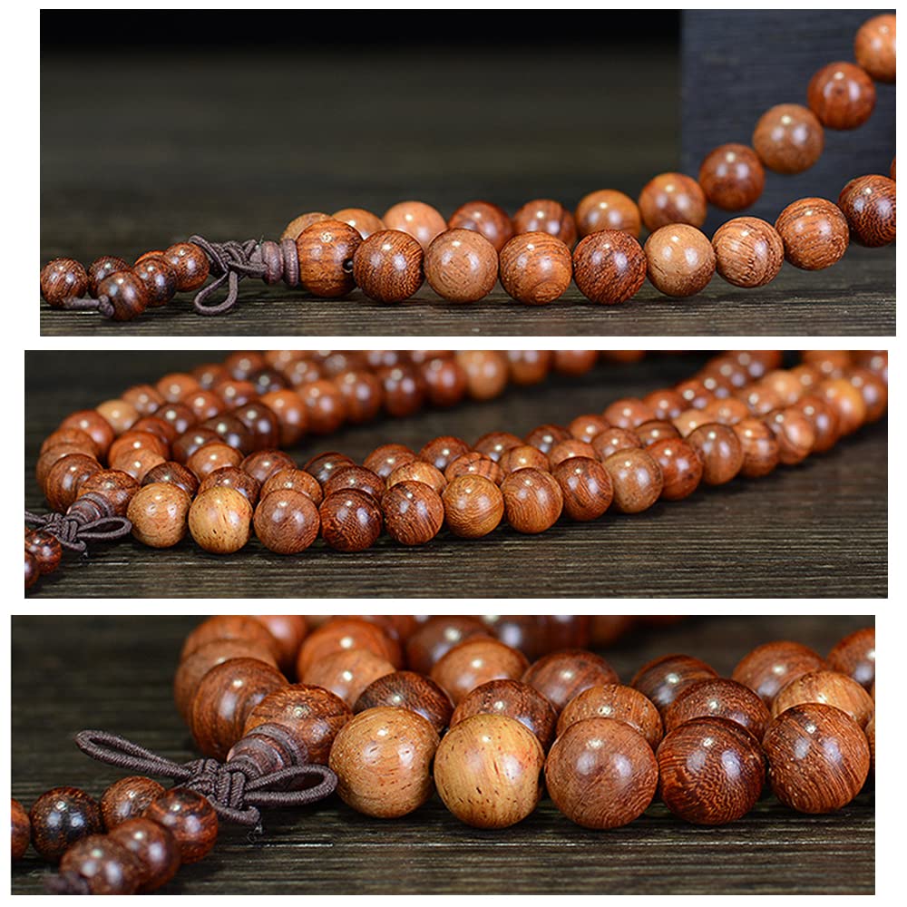 CarpenterC 500pcs 10mm Gorgeous Natural Round Polished Rosewood Loose Beads for Jewelry Making DIY Handmade Crafts