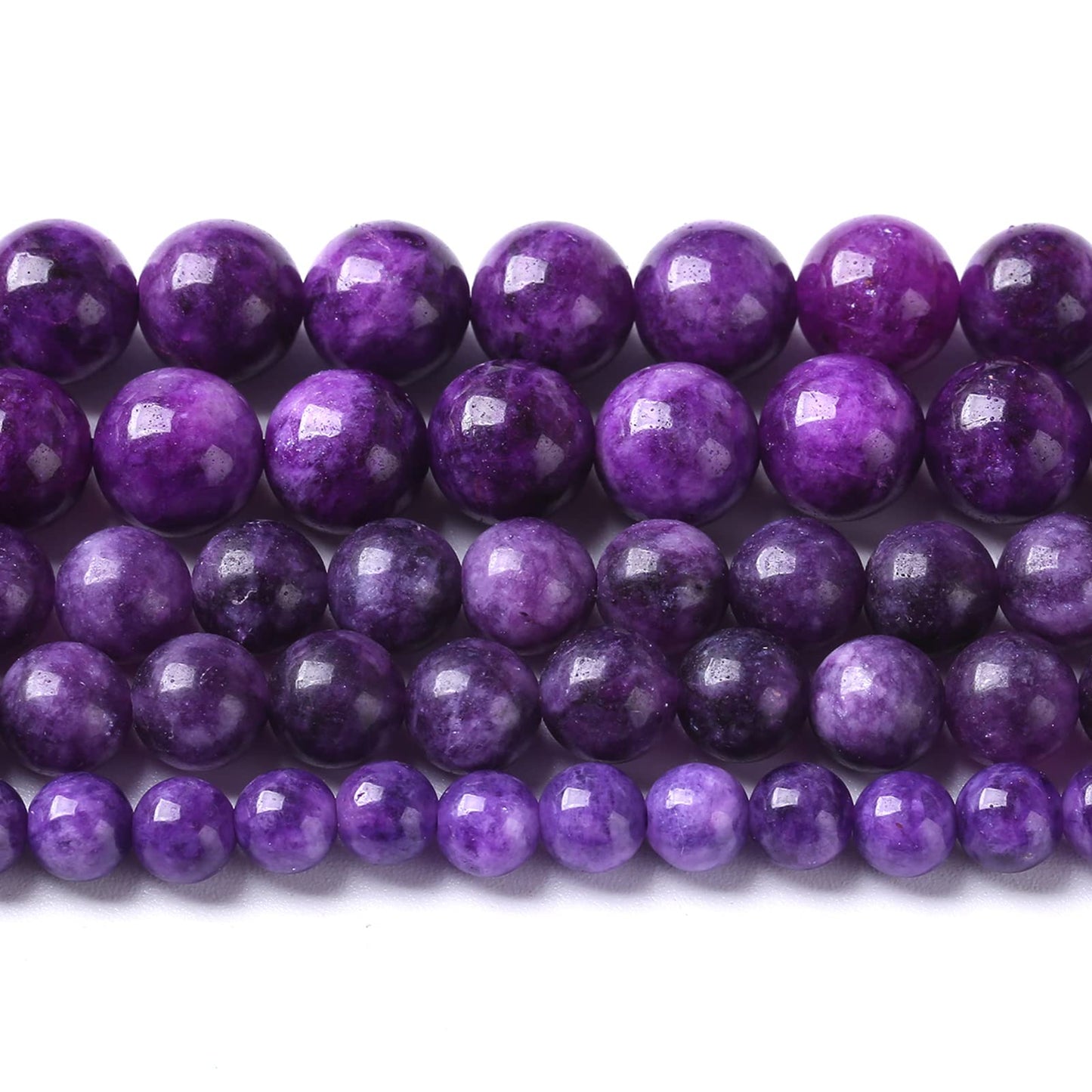 6MM 60PCS Natural Purple Charoite Jade Quartz Crystal Beads for Jewelry Making DIY Bracelet 1 Strand