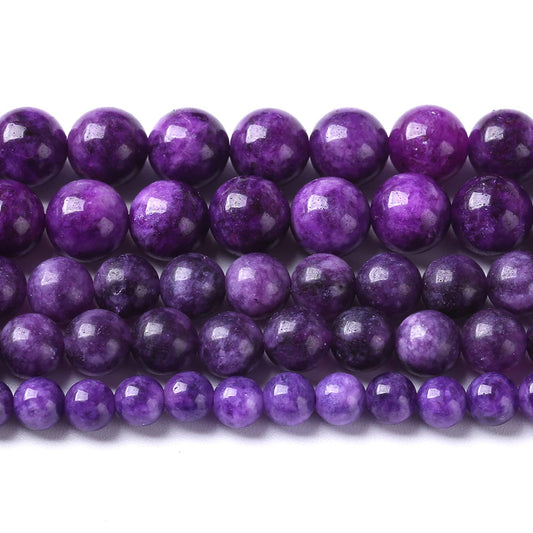 12MM 32PCS Natural Purple Charoite Jade Quartz Crystal Beads for Jewelry Making DIY Bracelet 1 Strand