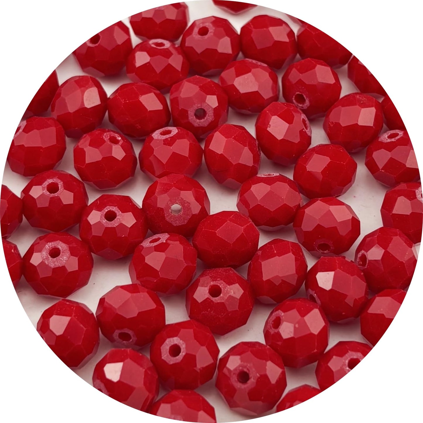 Pinhoollgo 200pcs 6mm Crystal Glass Beads Faceted Rondelle Glass Spacer Beads for Bracelets Necklace Pendants Earrings Key Chains Jewelry Making(Red Porcelain)