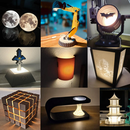 3PCS LED Lamp Kit 001 for Bambu Lab H2S/P2S/P1P/A1 Makerworld 3D Prints | 5V USB Powered, 3000K Warm White, Power-Off Color Storage, Adjustable Brightness & Color, DIY Hardware Spare Parts