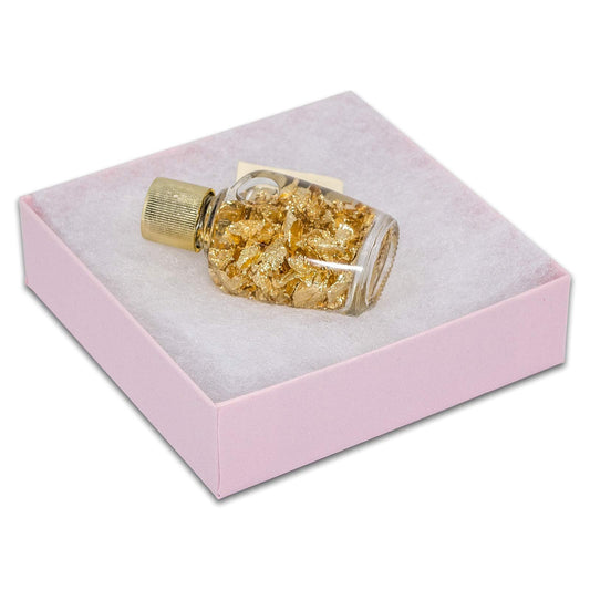 TheDisplayGuys - 25-Pack #33 Cotton Filled Cardboard Paper Jewelry Boxes Gift Case - Pastel Pink (3.5" x 3.5" x 1.0") - for Shipping or Storage
