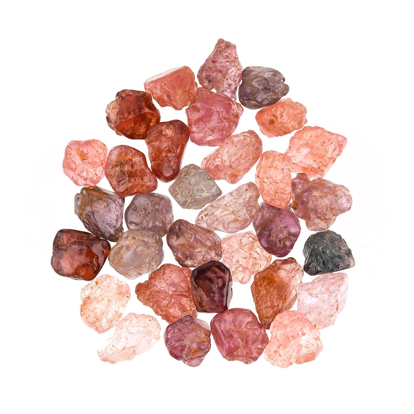 ColouredRocks 100 carats Multi-Spinel Crystals, Raw Stones, Rough Gemstones, Jewelry Making Supply, Cabbing, Polishing, Cutting, DIY, Crafts (30+pcs) (5-8mm)