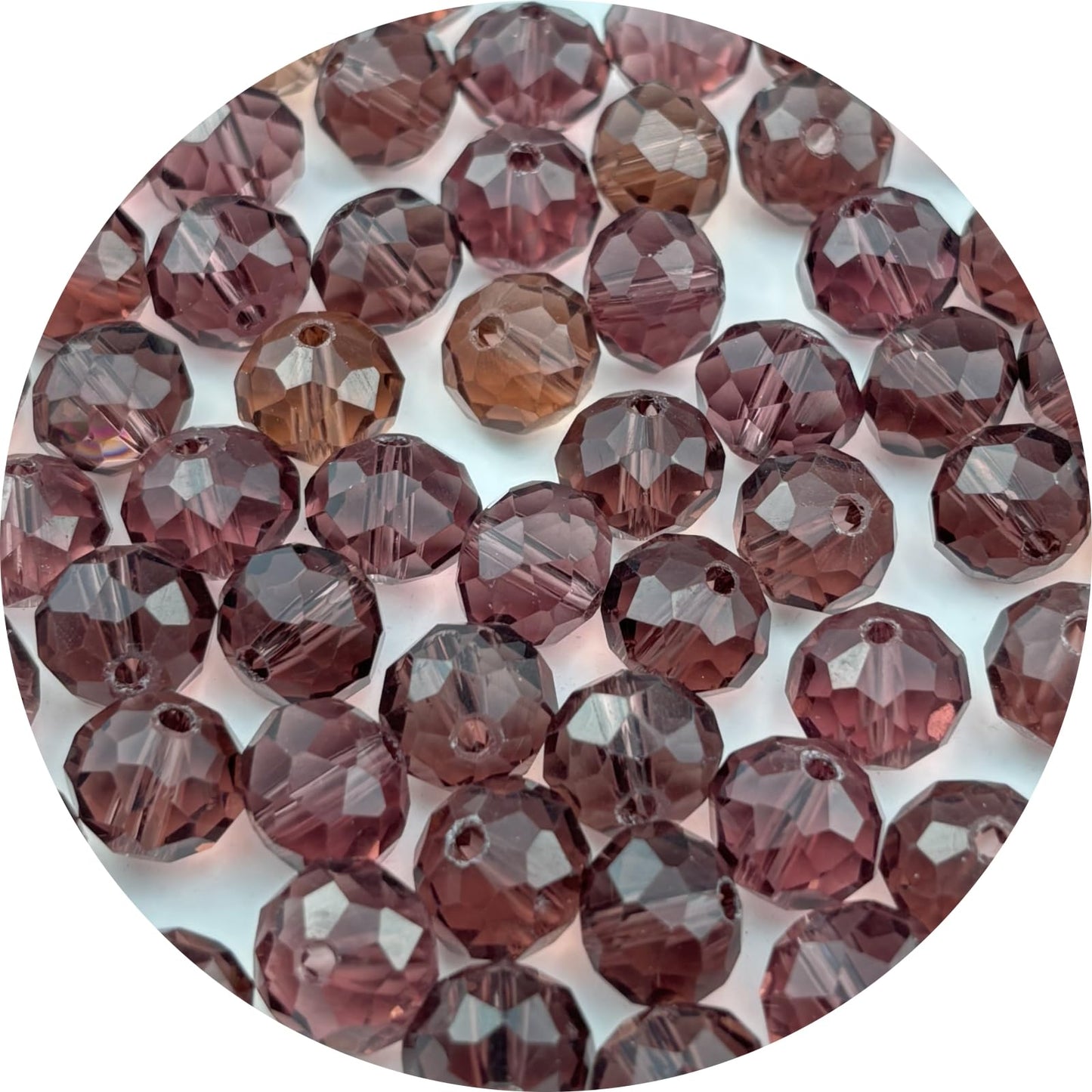 YUEXIGO 500pcs 4mm Crystal Glass Beads for Jewelry Making, Faceted Rondelle Glass Spacer Beads for Wind Chimes Bracelet Earring Necklace DIY Craft(Medium Purple)