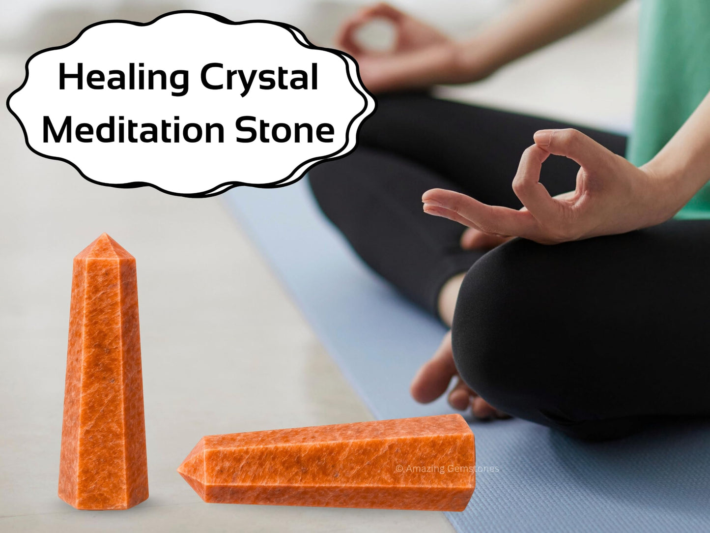 Amazing Gemstone Peach Moonstone Crystal Towers - Natural Healing Crystal Point Obelisk for Reiki Healing and Crystal Grid (2" to 3" INCH)