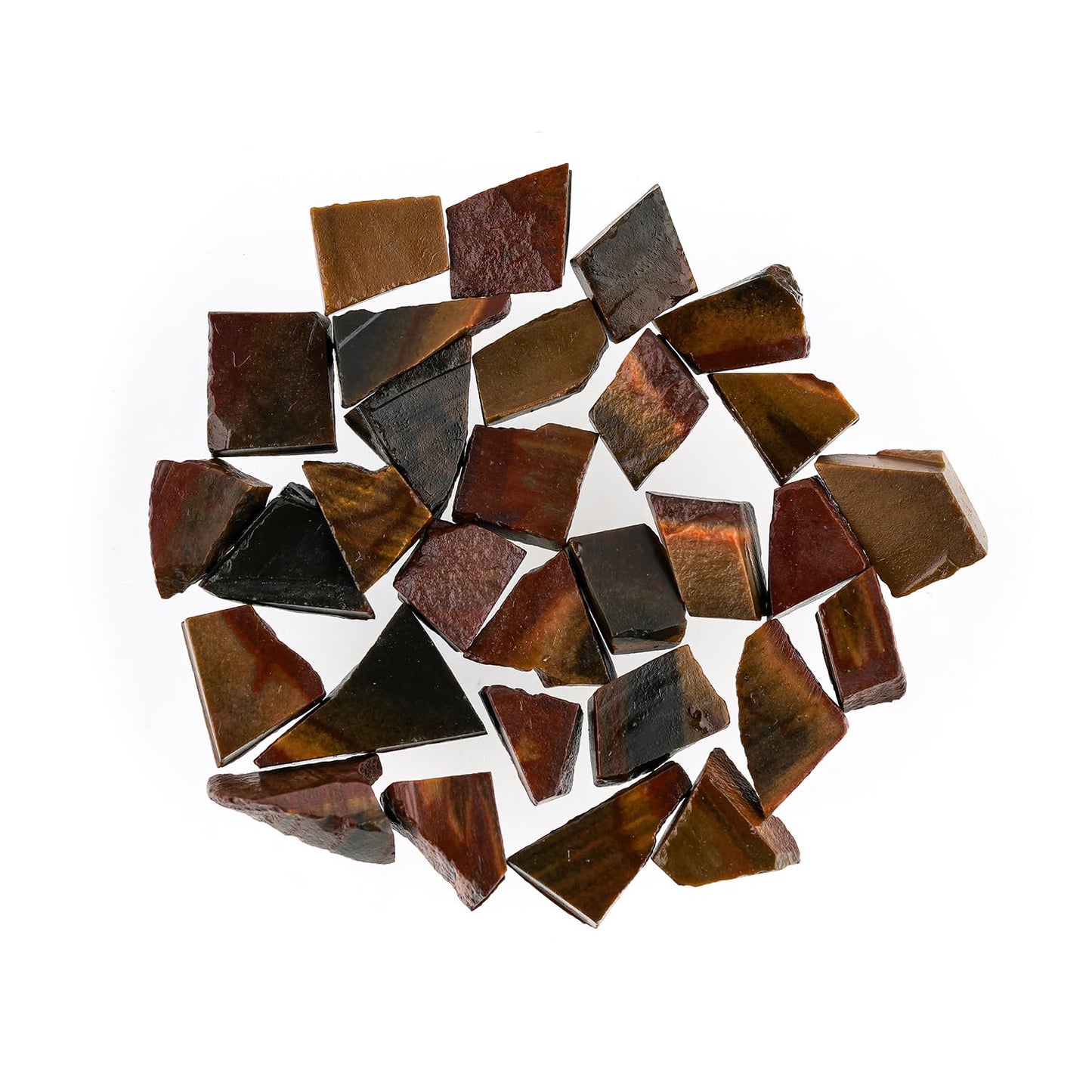 ColouredRocks 100 carats Banded Jasper Crystals, Raw Stones, Rough Gemstones, Jewelry Making Supply, Cabbing, Polishing, Cutting, DIY, Crafts (25+pcs) (8-12mm)